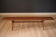 Mid Century Walnut Surfboard Coffee Table by Carlin