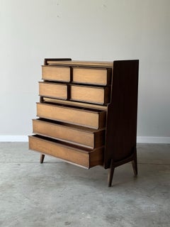 Mid-Century Walnut Tall Boy by United Furniture CO.