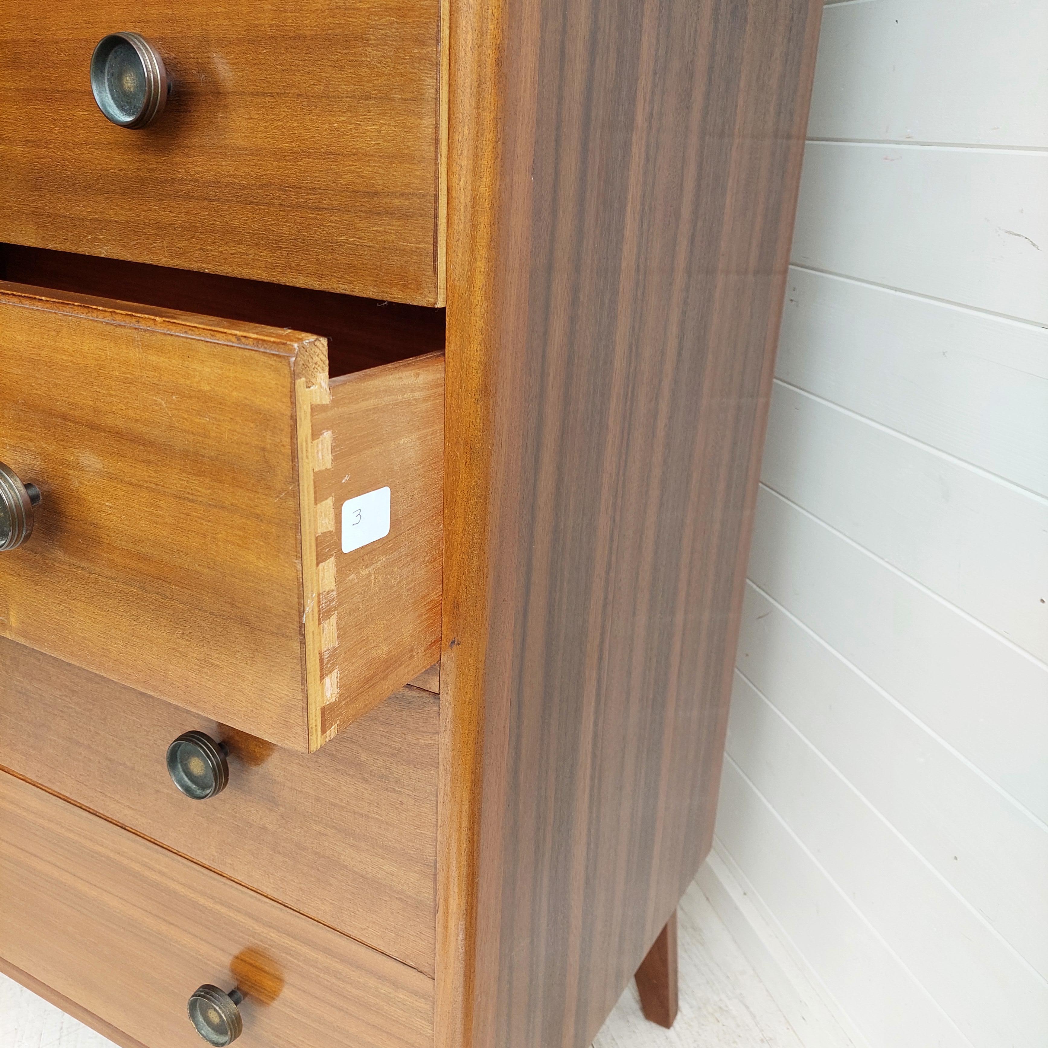 Mid Century Walnut Tall Boy Chest of drawers, Herbert Gibbs  50s  60s 7