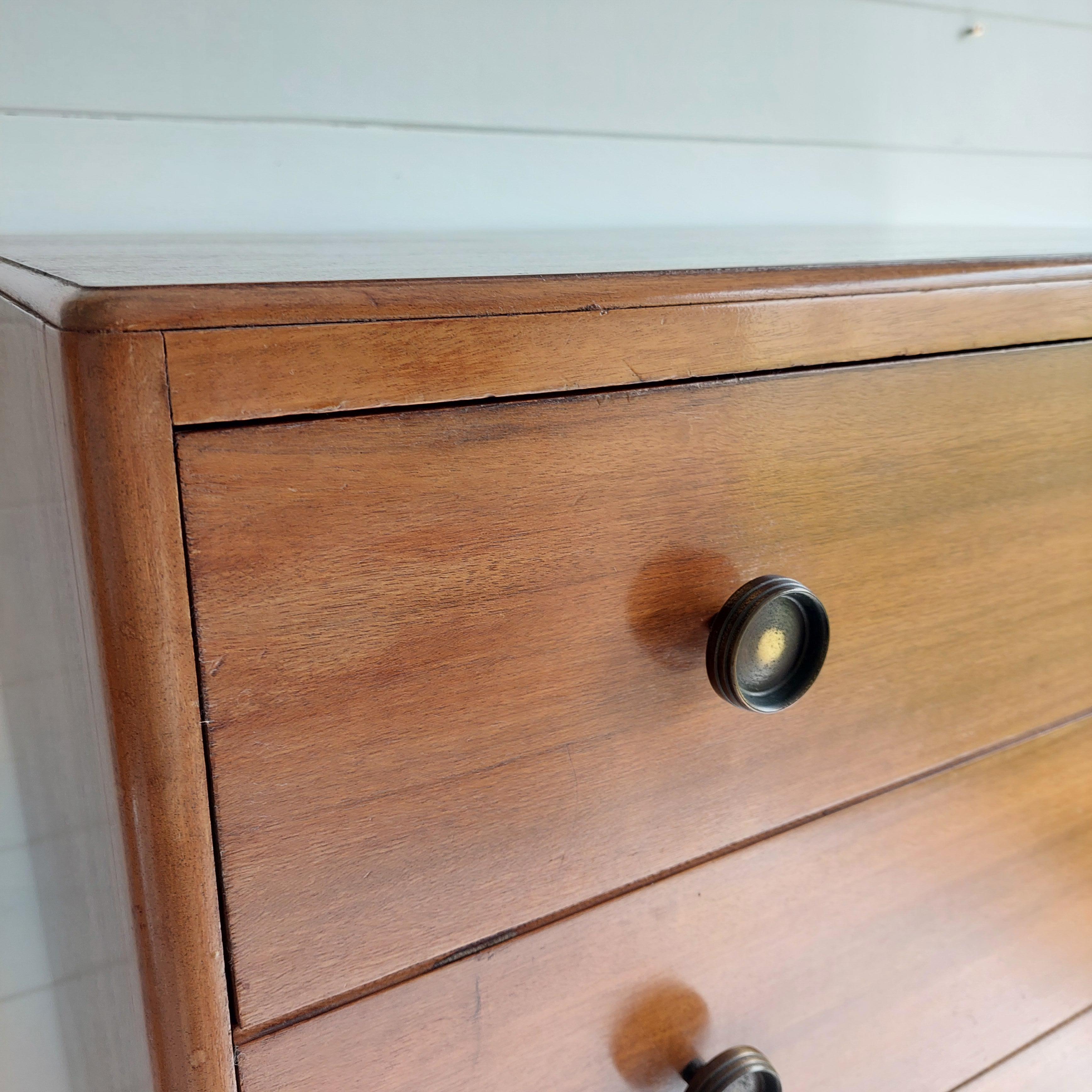 20th Century Mid Century Walnut Tall Boy Chest of drawers, Herbert Gibbs  50s  60s