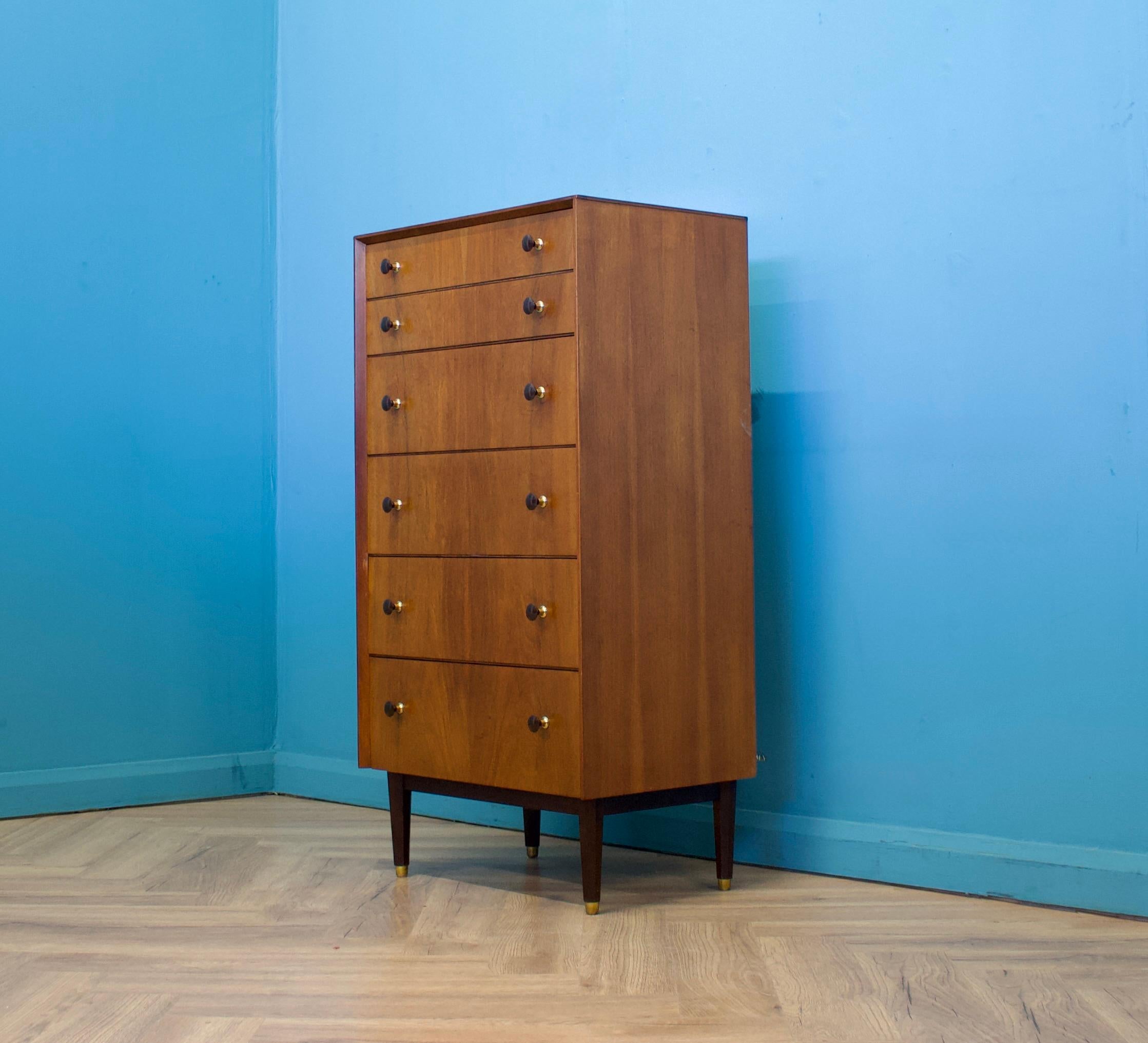 Mid-Century Modern Mid Century Walnut Tallboy Chest of Drawers from G Plan, 1950s