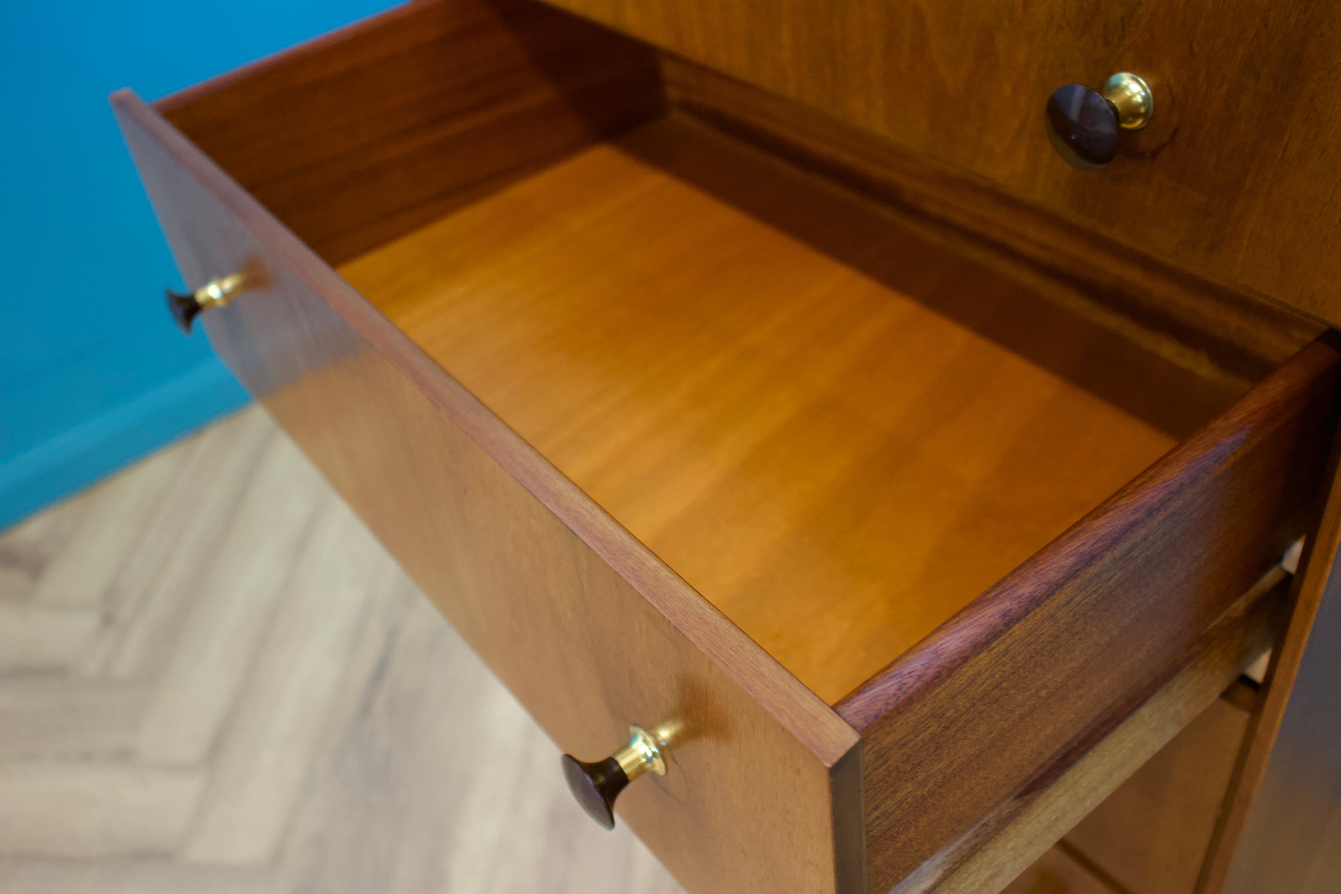 Veneer Mid Century Walnut Tallboy Chest of Drawers from G Plan, 1950s