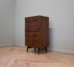 Mid Century Walnut Tallboy Chest of Drawers from Meredew, 1960s