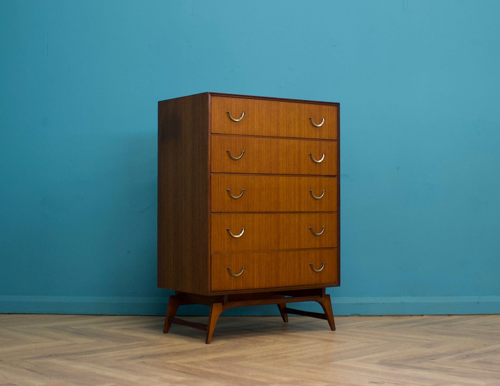 British Mid Century Walnut Tallboy Chest of Drawers from Meredew, 1960s