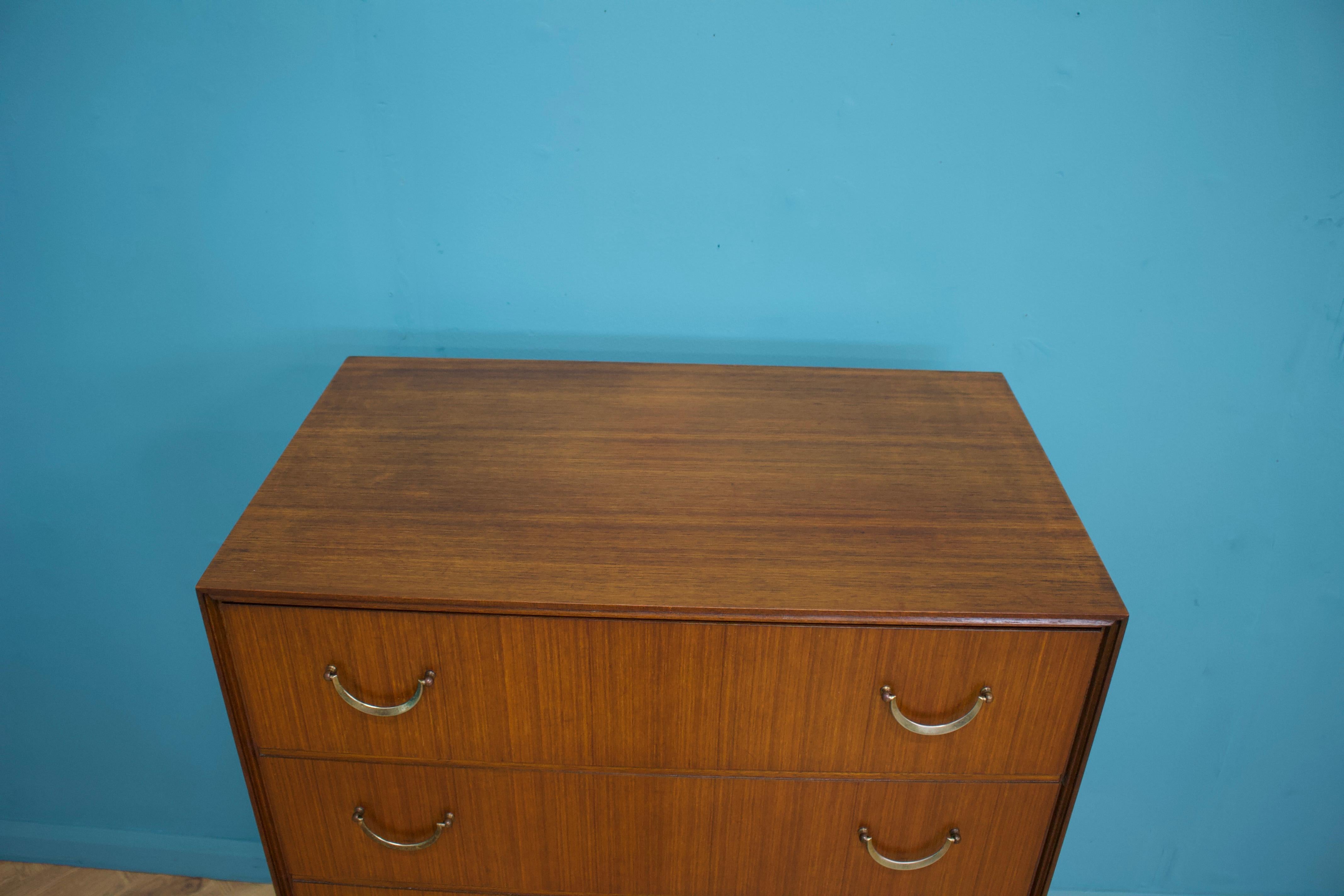 20th Century Mid Century Walnut Tallboy Chest of Drawers from Meredew, 1960s