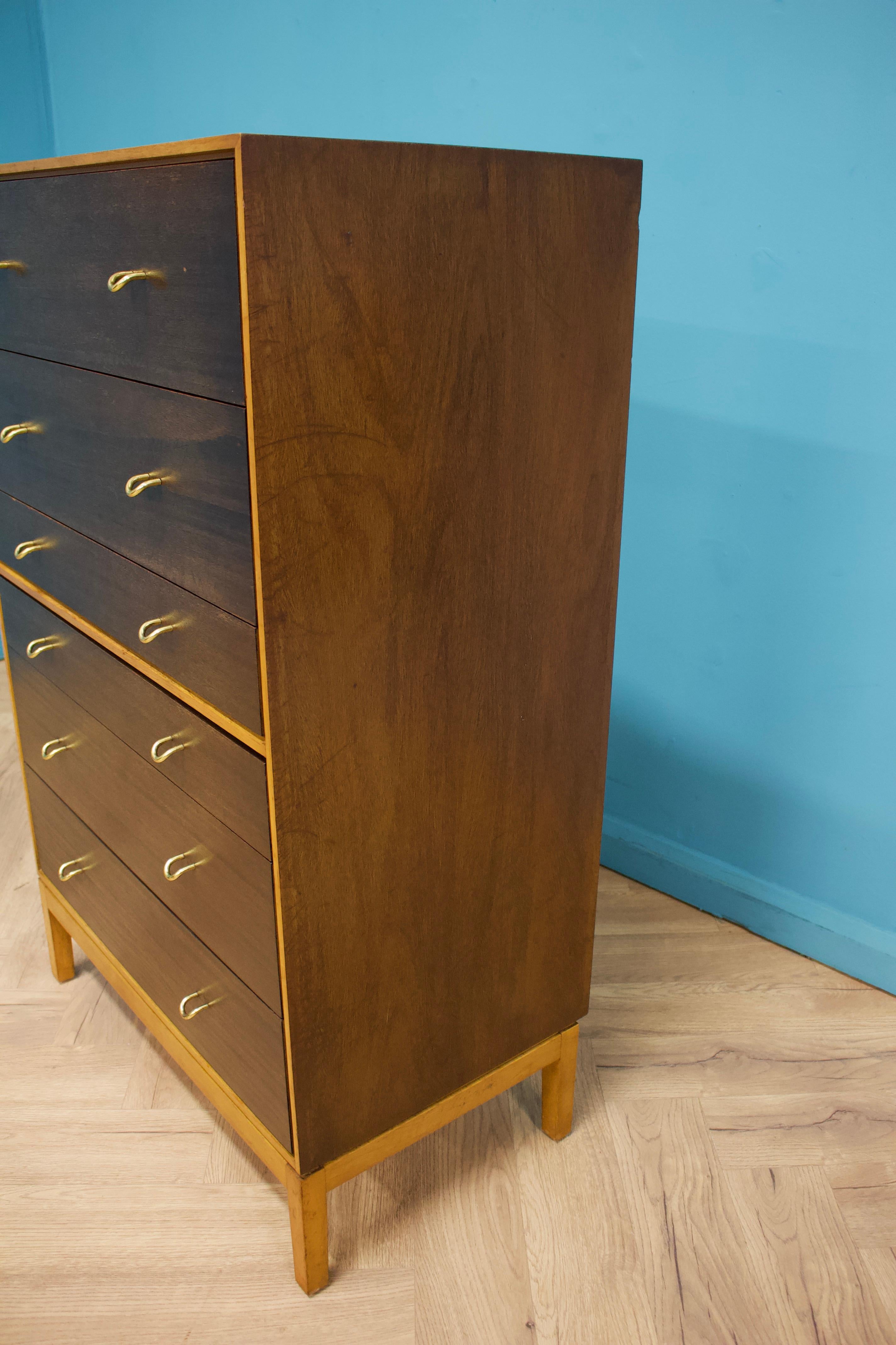 Mid Century Walnut Tallboy Chest of Drawers from Stag John & Sylvia Reid, 1960s 2