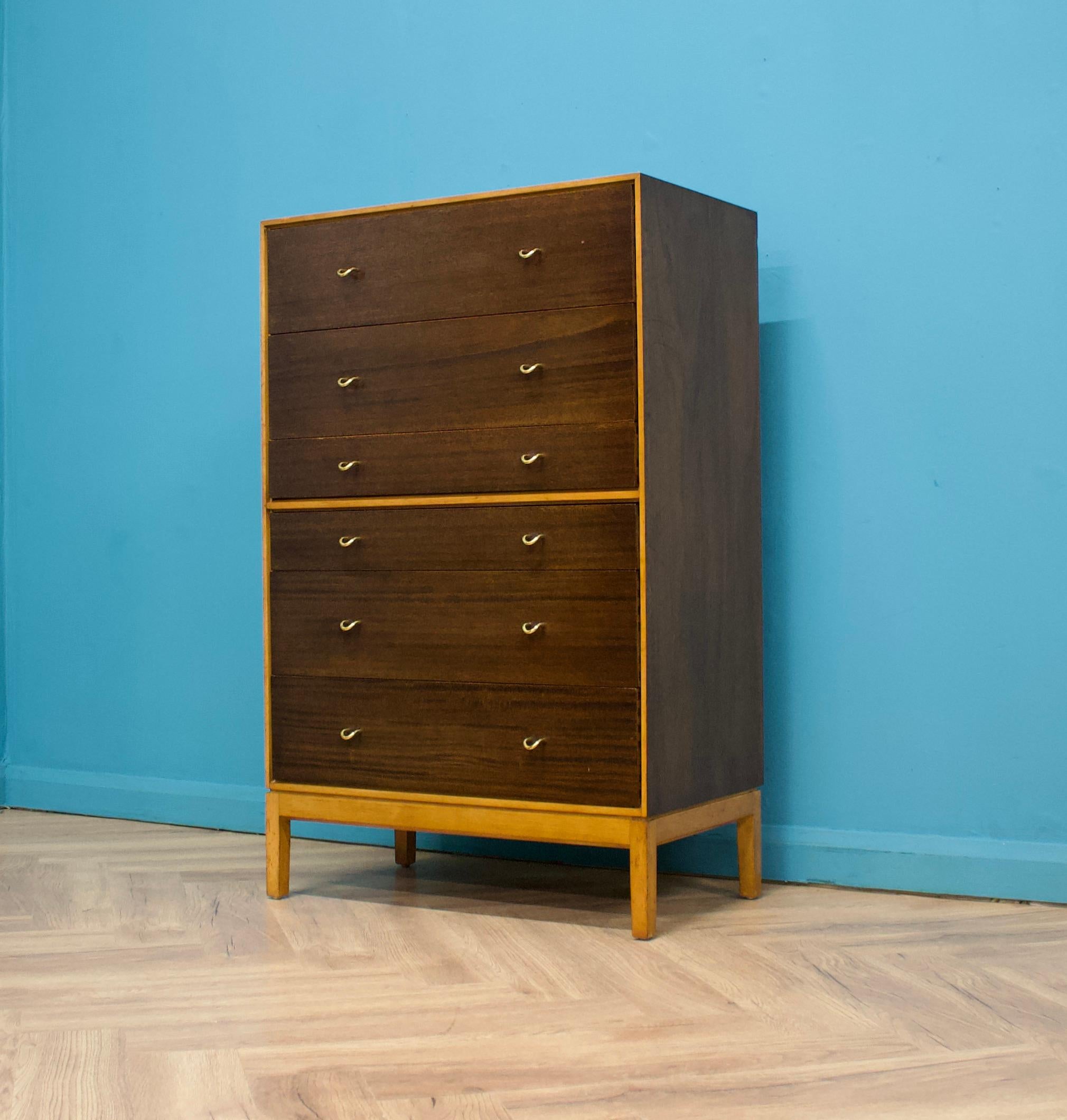 Woodwork Mid Century Walnut Tallboy Chest of Drawers from Stag John & Sylvia Reid, 1960s