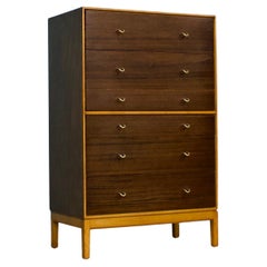 Mid Century Walnut Tallboy Chest of Drawers from Stag John & Sylvia Reid, 1960s