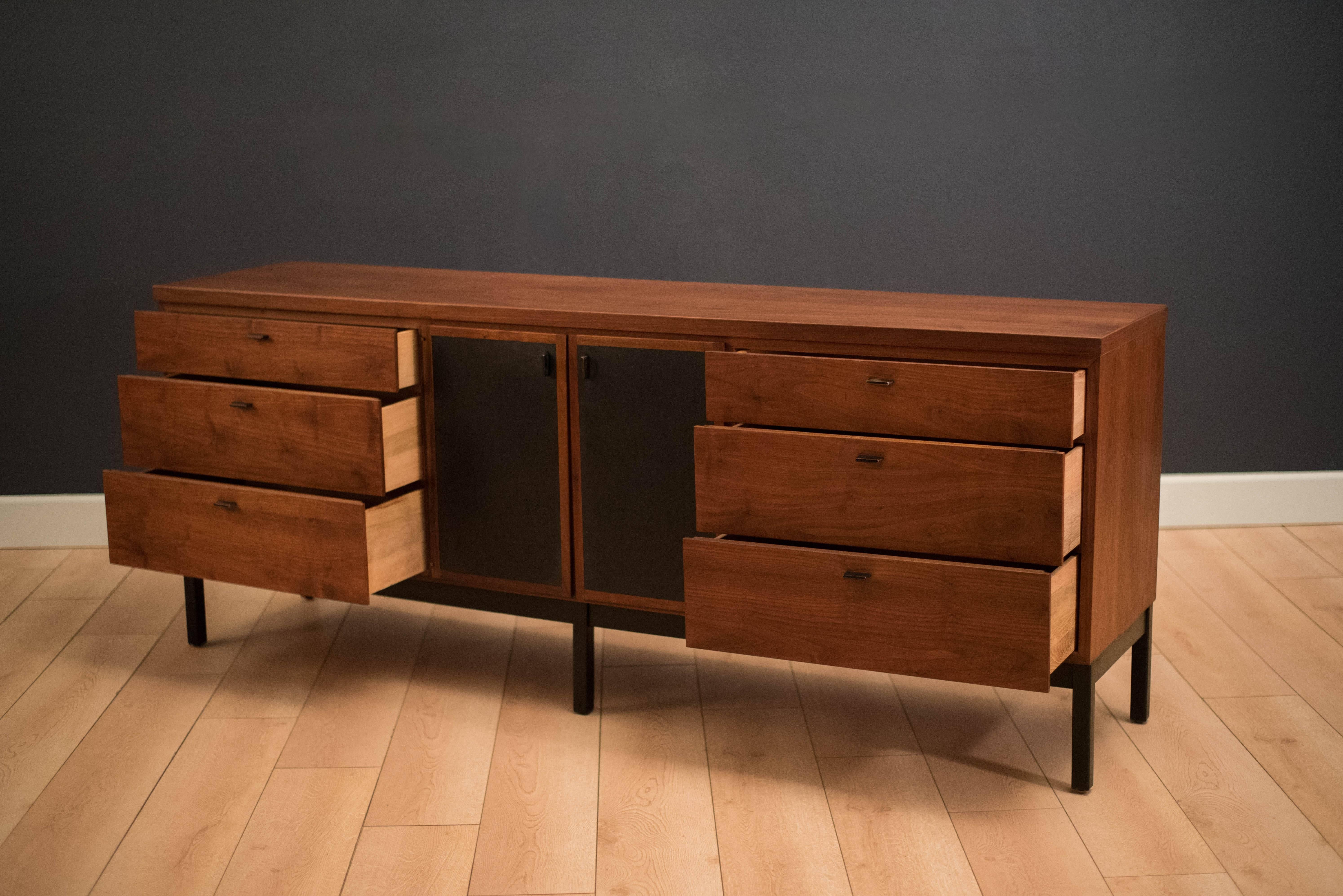 Mid Century Walnut Triple Dresser 1