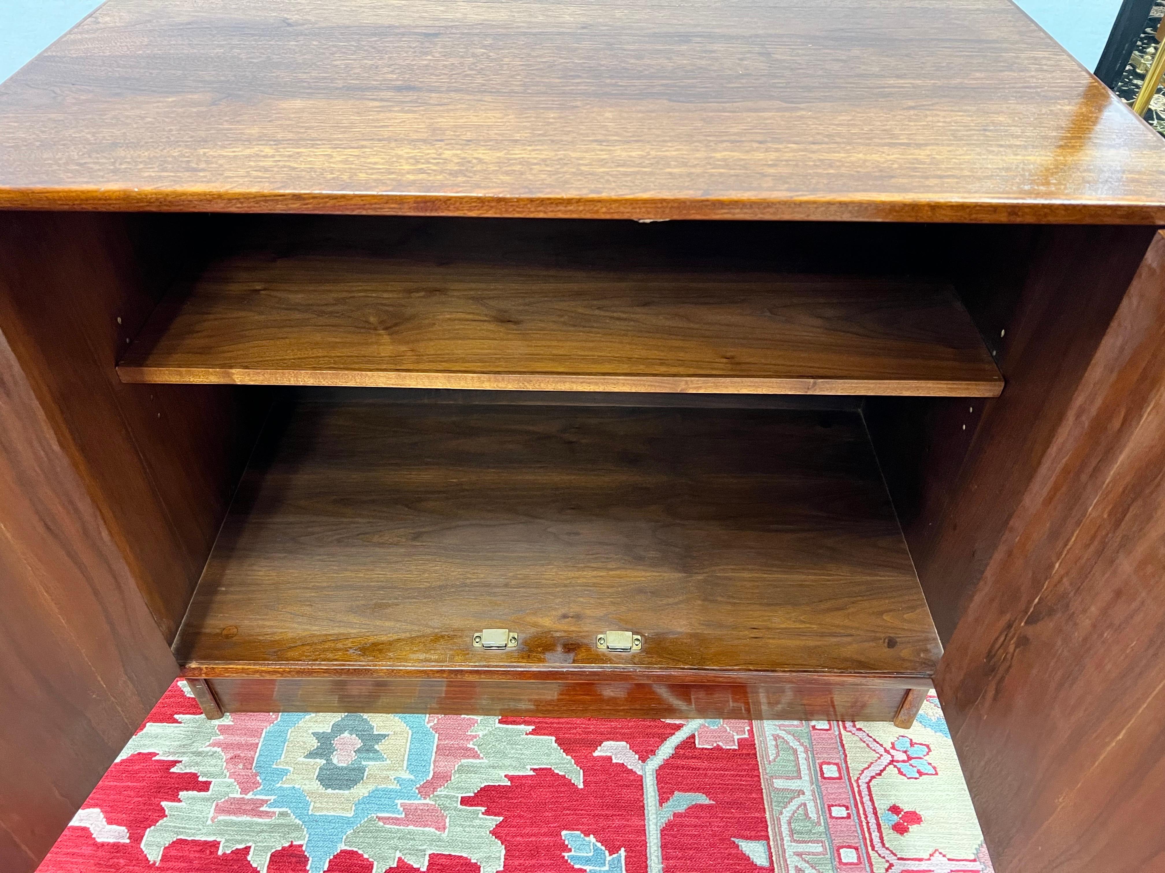 American Mid-Century Walnut Two Door Cabinet Credenza Bar by Foster McDavid USA