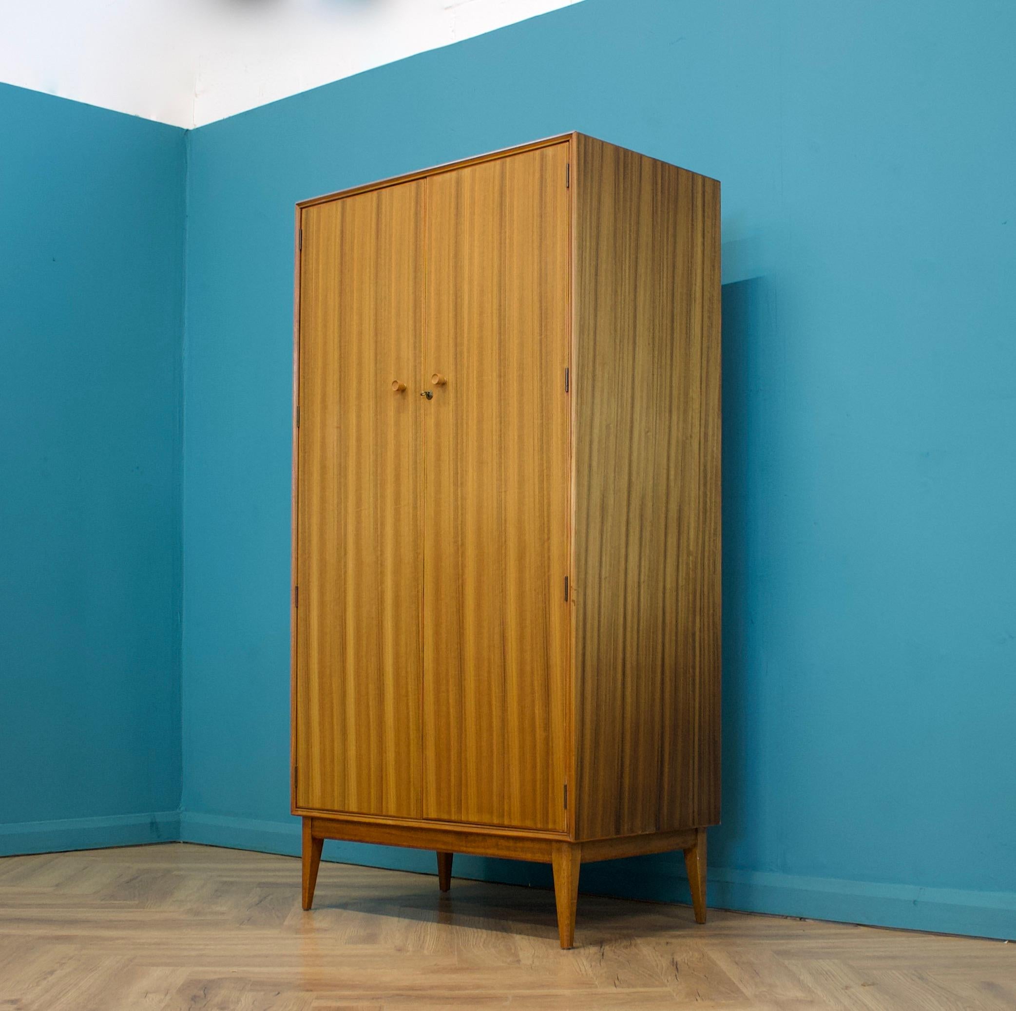 Mid-Century Modern Mid Century Walnut Wardrobe by Alfred COX for Heals, 1960s, 2 of 2