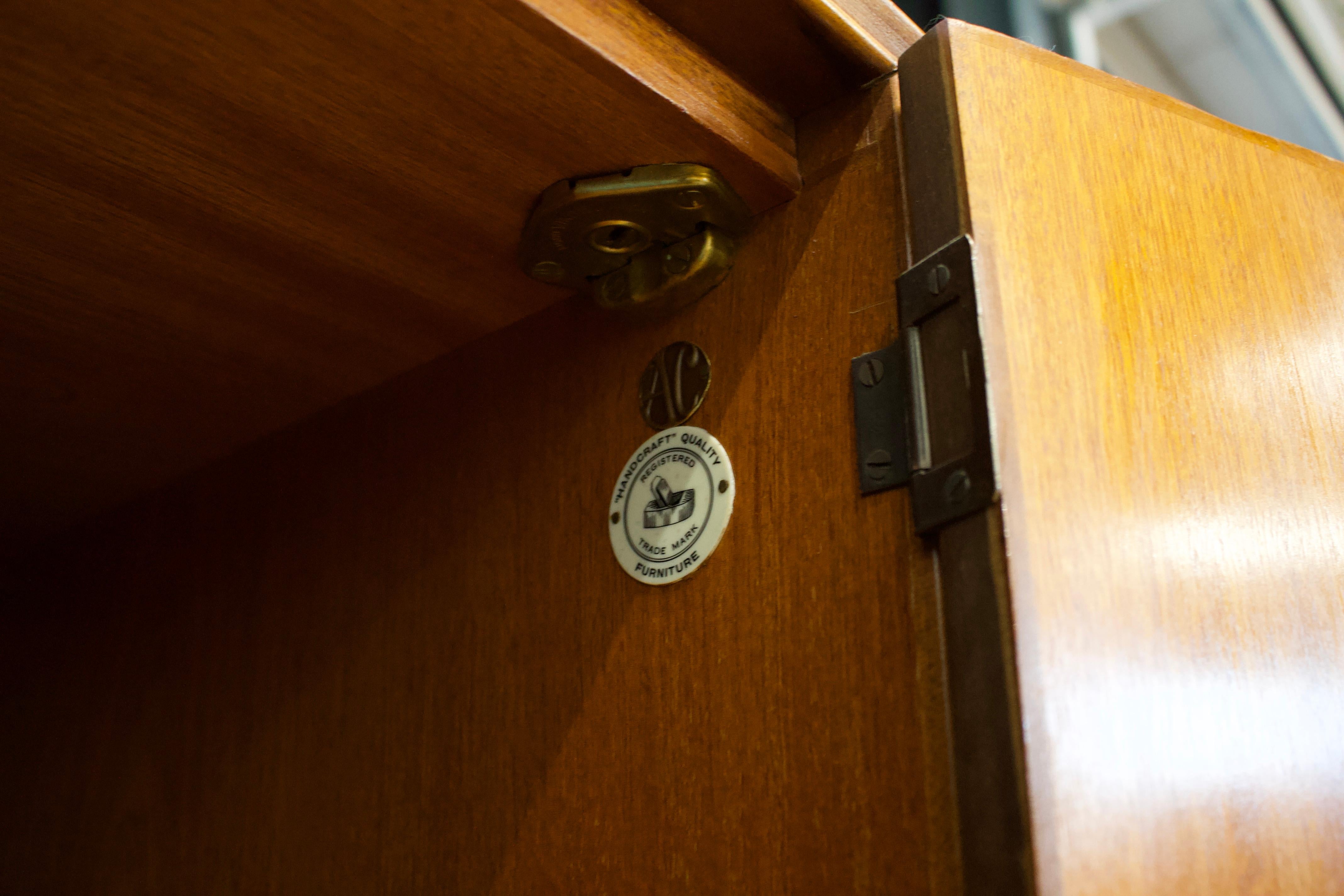 Mid Century Walnut Wardrobe by Alfred COX for Heals, 1960s, 2 of 2 2