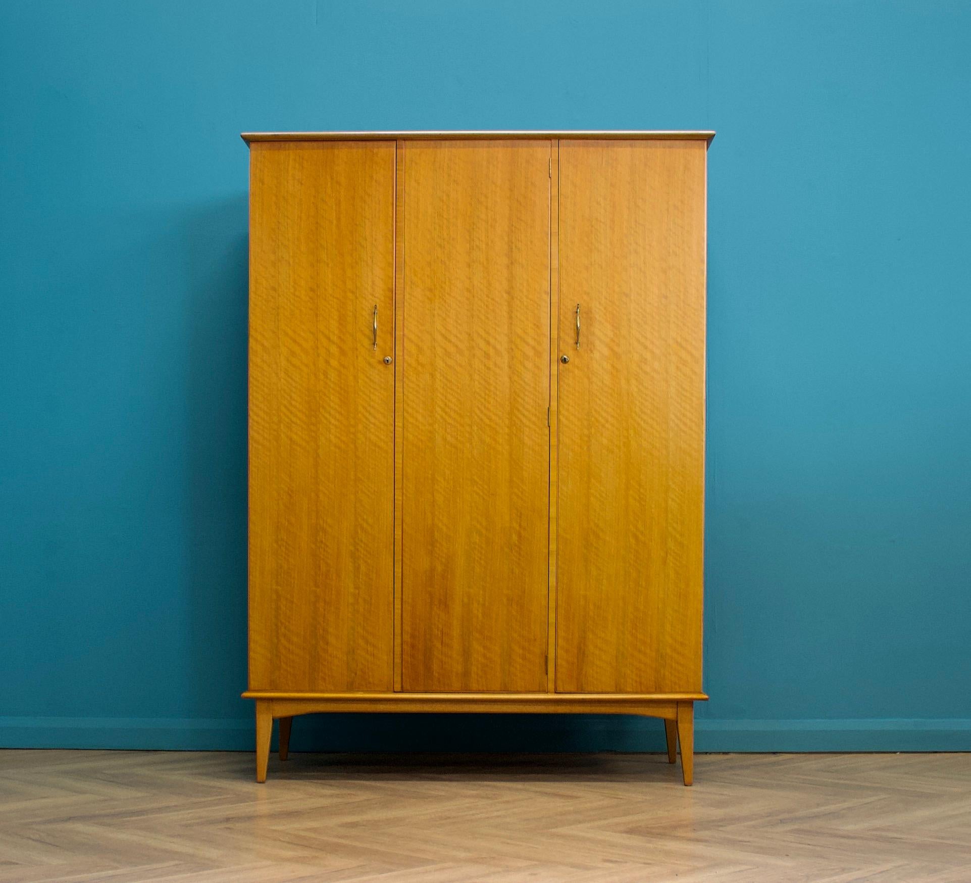 Mid-Century Modern Mid Century Walnut Wardrobe by Alfred COX for Heals, 1960s For Sale