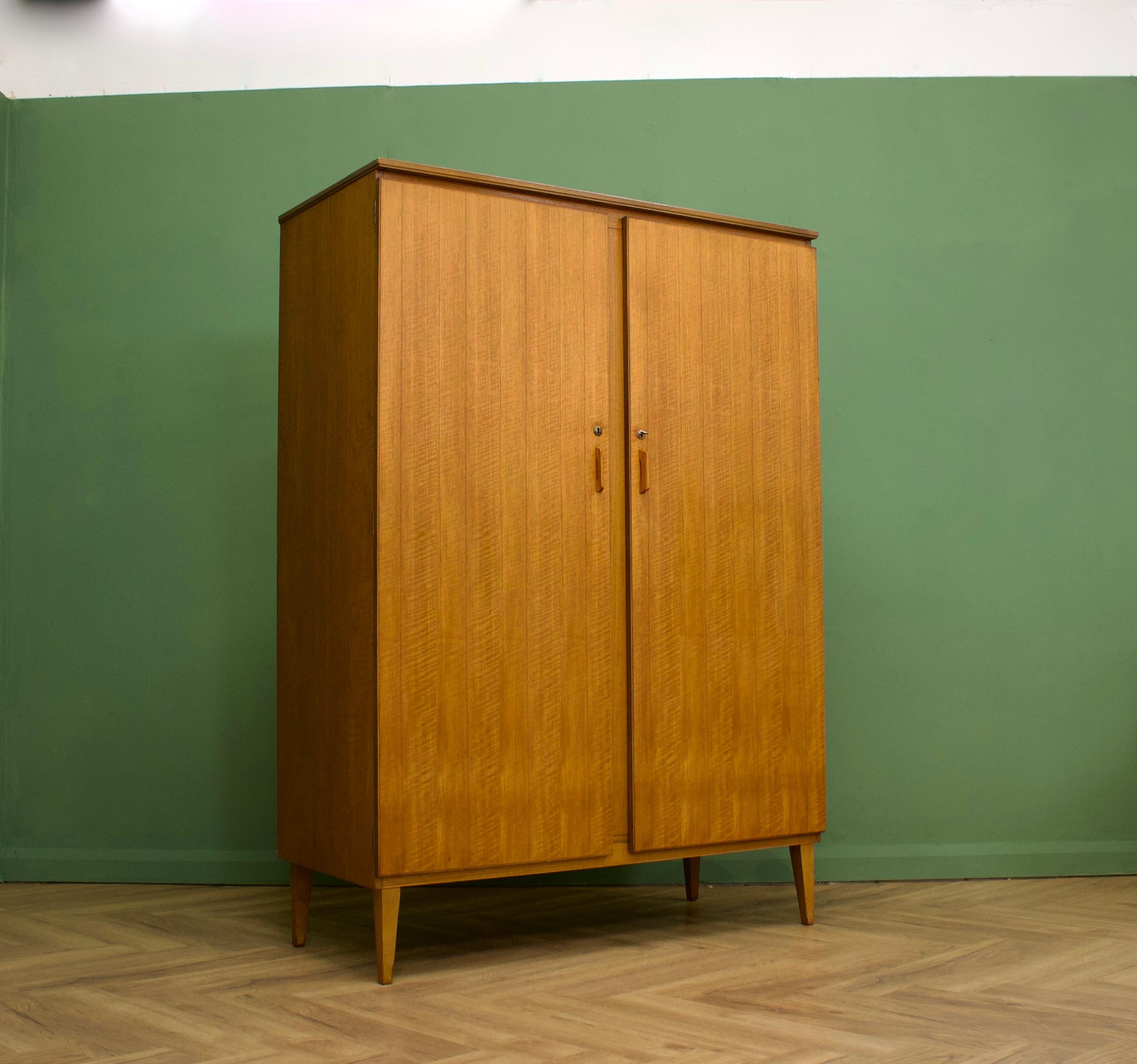 Mid-Century Modern Mid Century Walnut Wardrobe by Alfred COX for Heals, 1960s