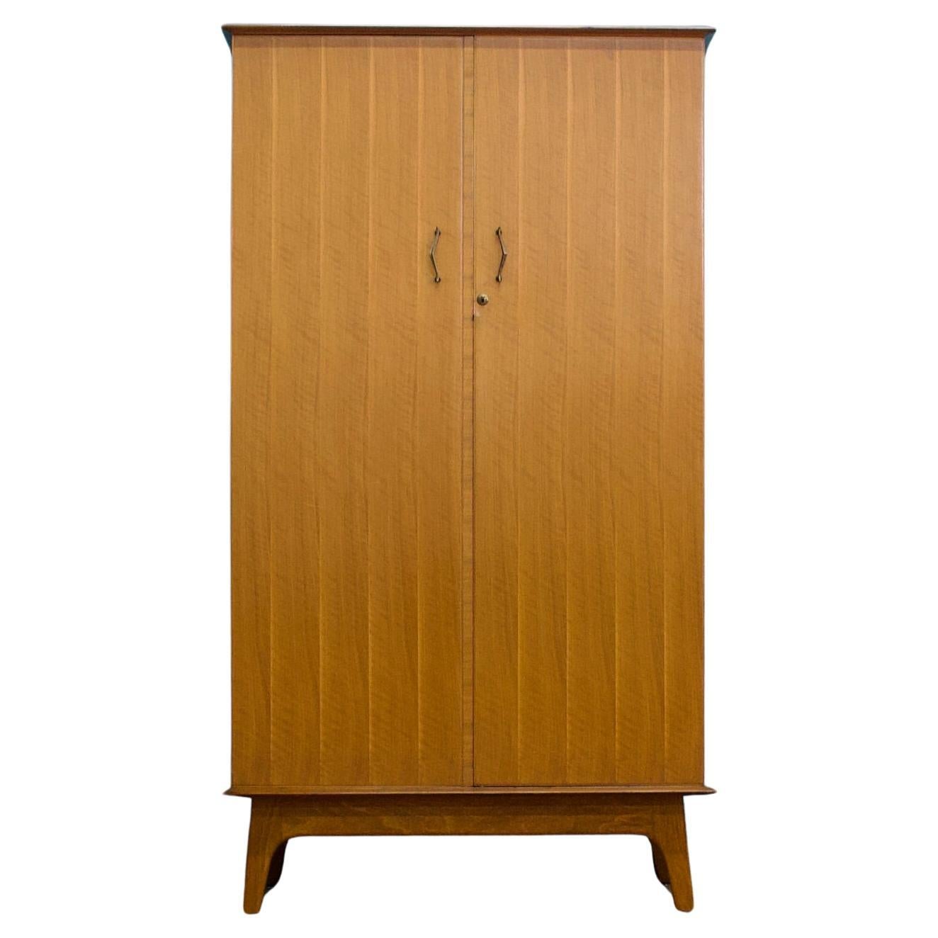 Mid Century Walnut Wardrobe by Alfred COX for Heals, 1960s For Sale