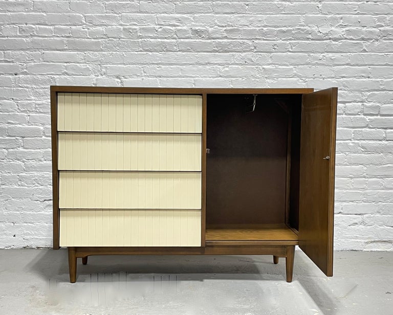 Midcentury Walnut + White Bedroom Set by Lawrence Peabody for Child Craft For Sale at 1stDibs