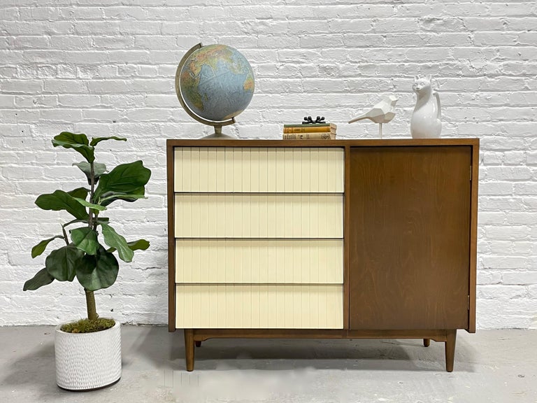 Midcentury Walnut + White Bedroom Set by Lawrence Peabody for Child Craft For Sale at 1stDibs