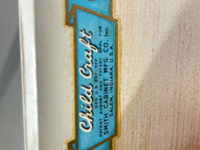 Midcentury Walnut + White Bedroom Set by Lawrence Peabody for Child Craft For Sale at 1stDibs