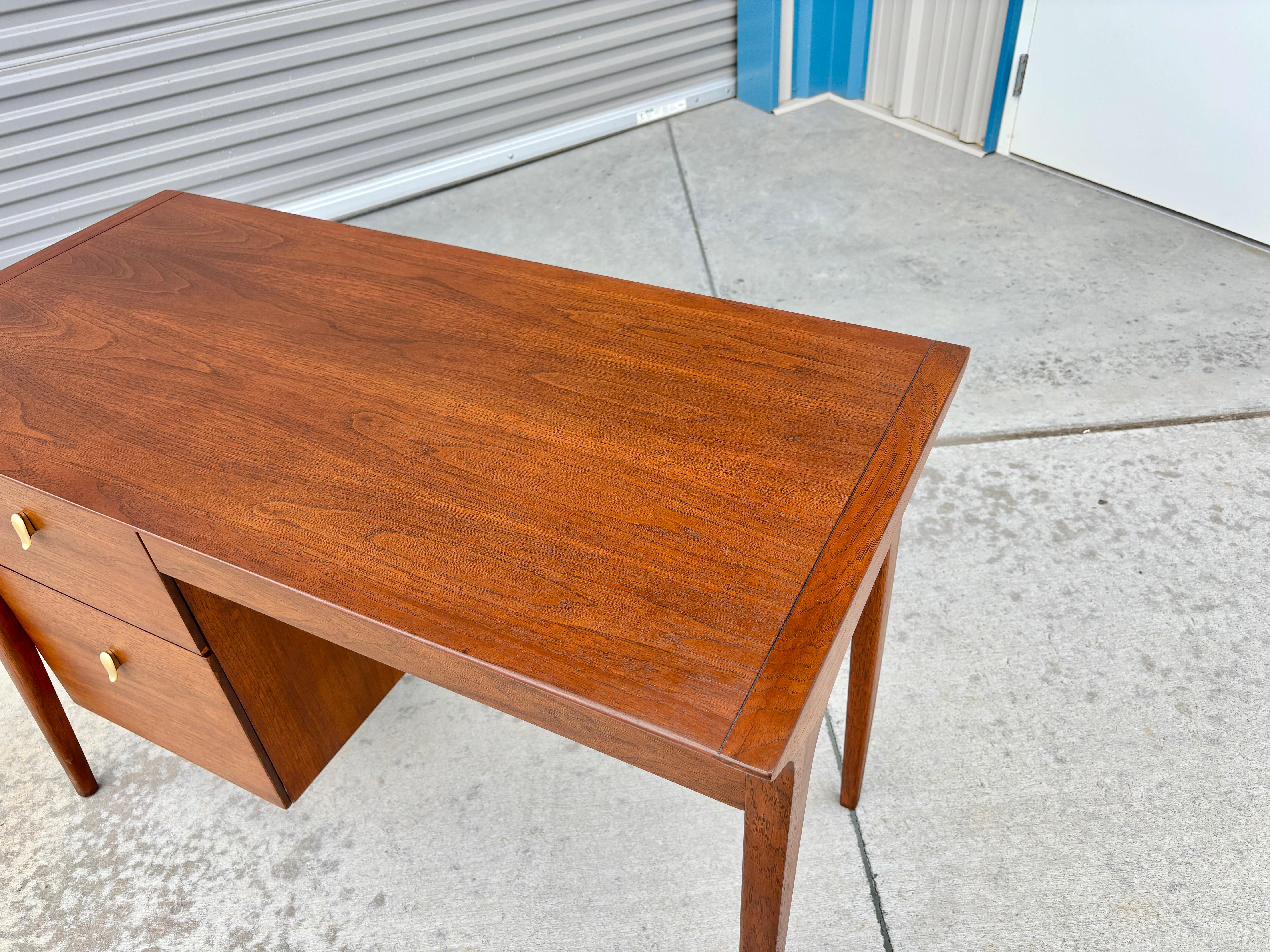 Mid Century Walnut Writing Desk by John Van Koert for Drexel, 1960s 4