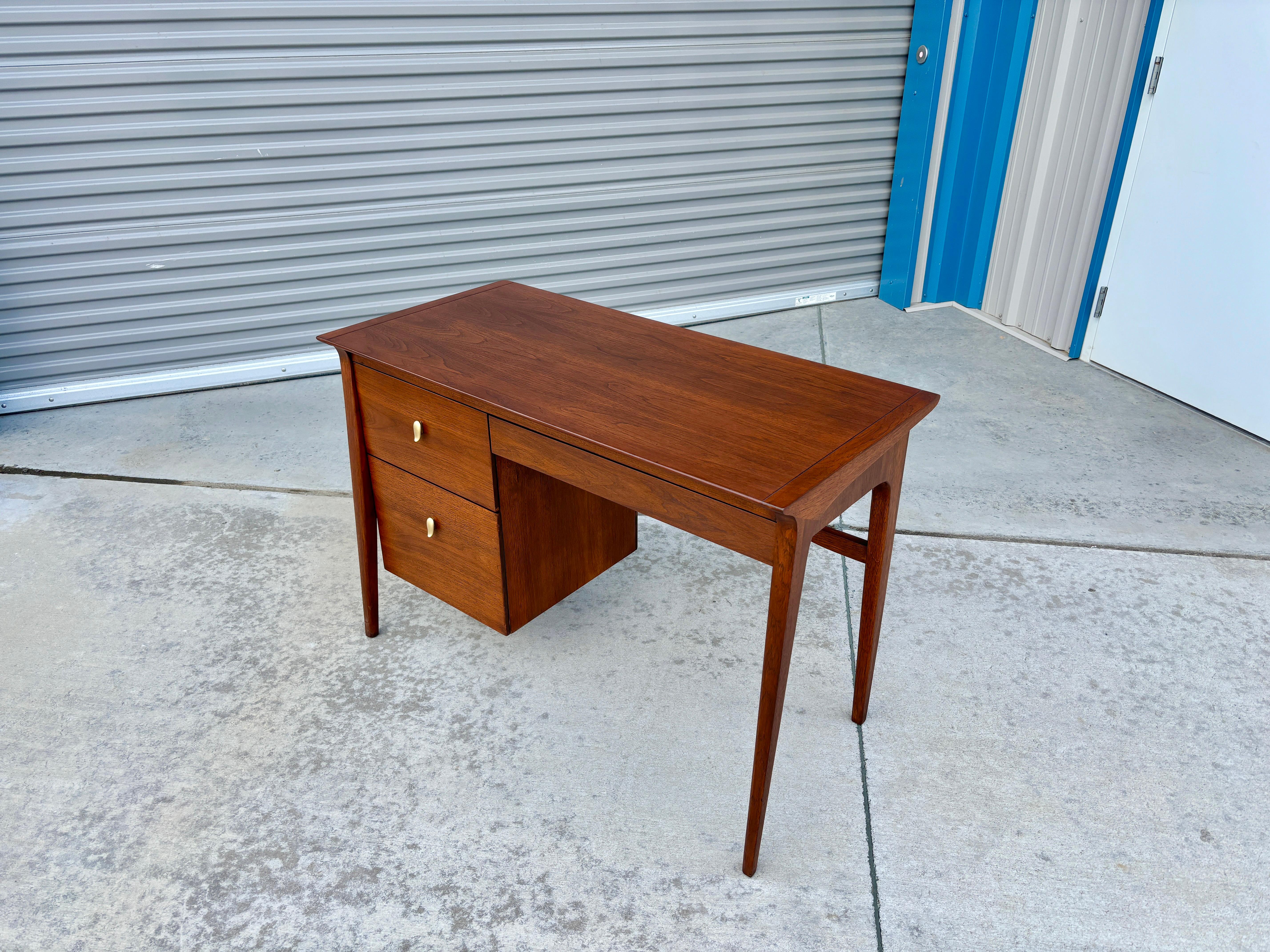 Mid Century Walnut Writing Desk by John Van Koert for Drexel, 1960s 5