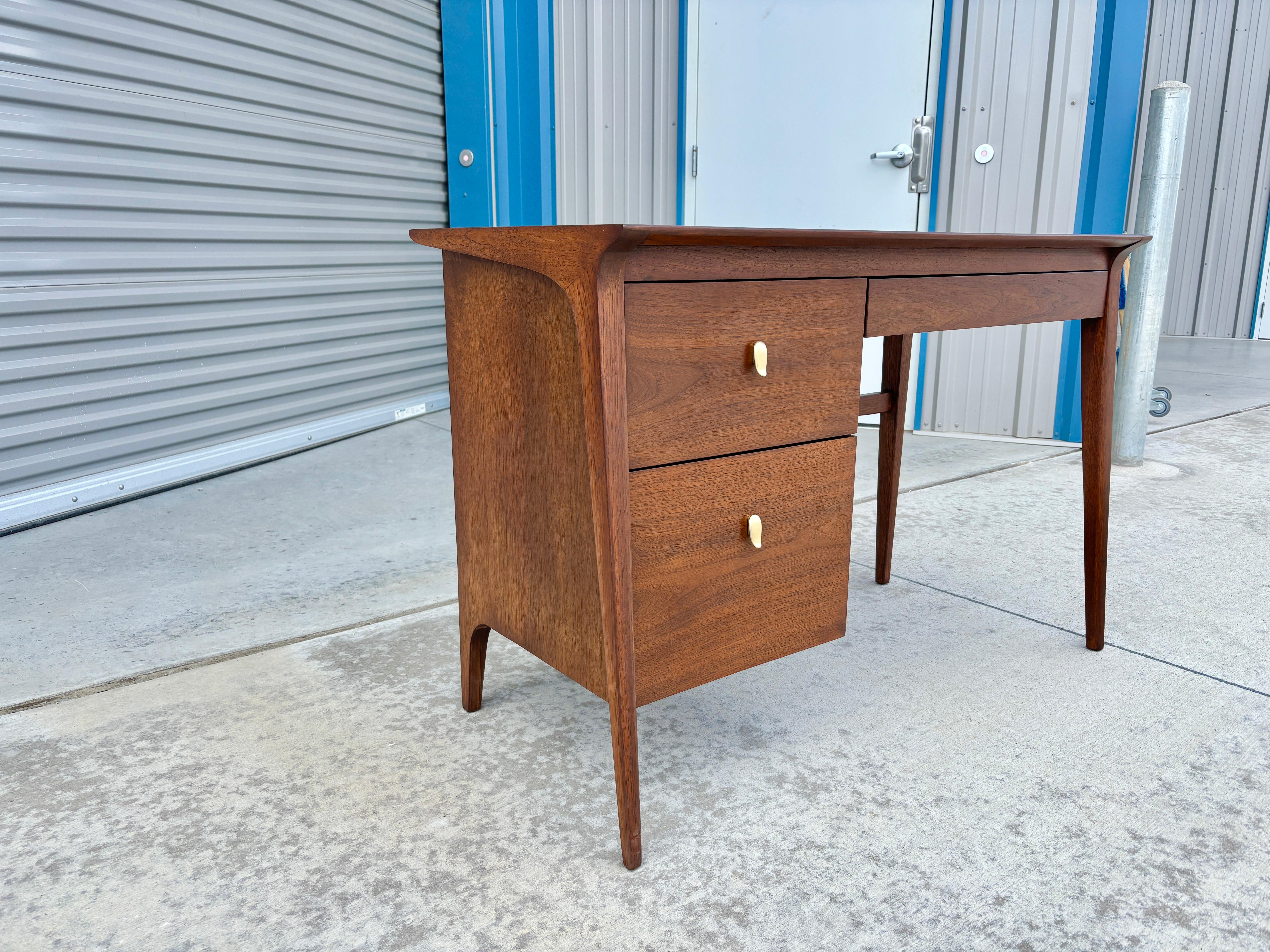 American Mid Century Walnut Writing Desk by John Van Koert for Drexel, 1960s