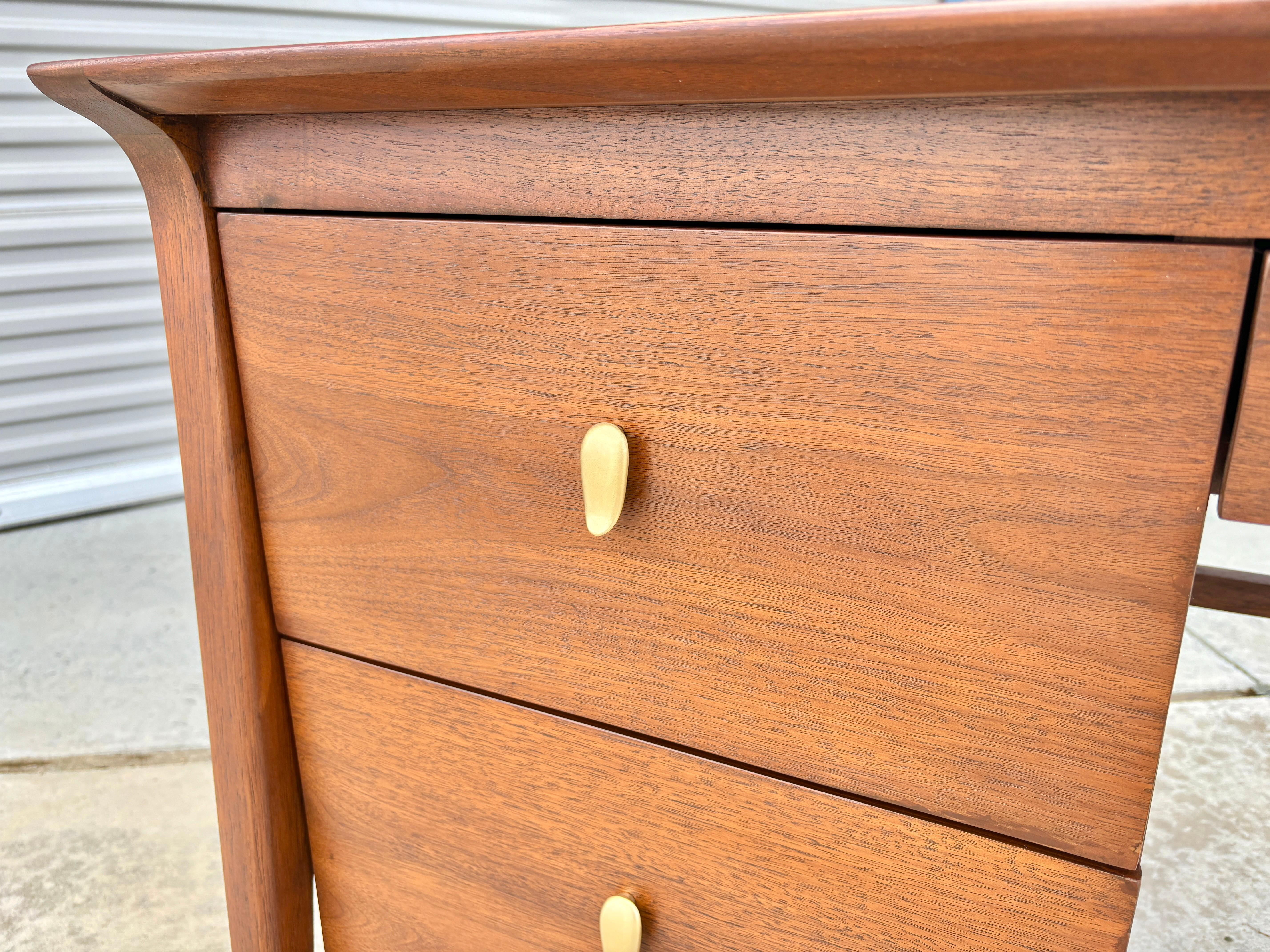 Mid-20th Century Mid Century Walnut Writing Desk by John Van Koert for Drexel, 1960s