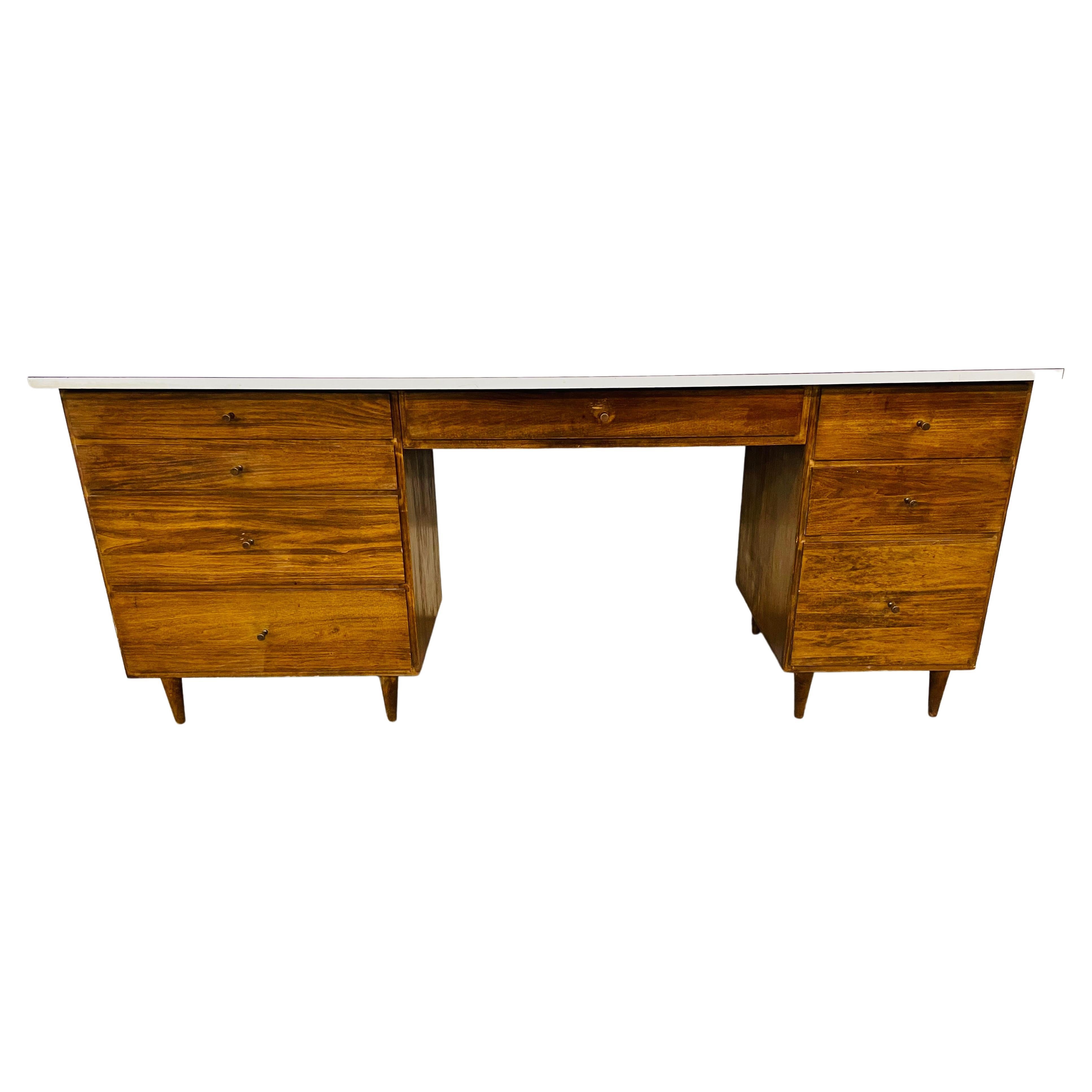 Mid Century American Walnut Desk by Kroehler at 1stDibs kroehler desk