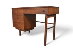 Mid Century Walnut Writing Desk in Walnut by Stanley #1