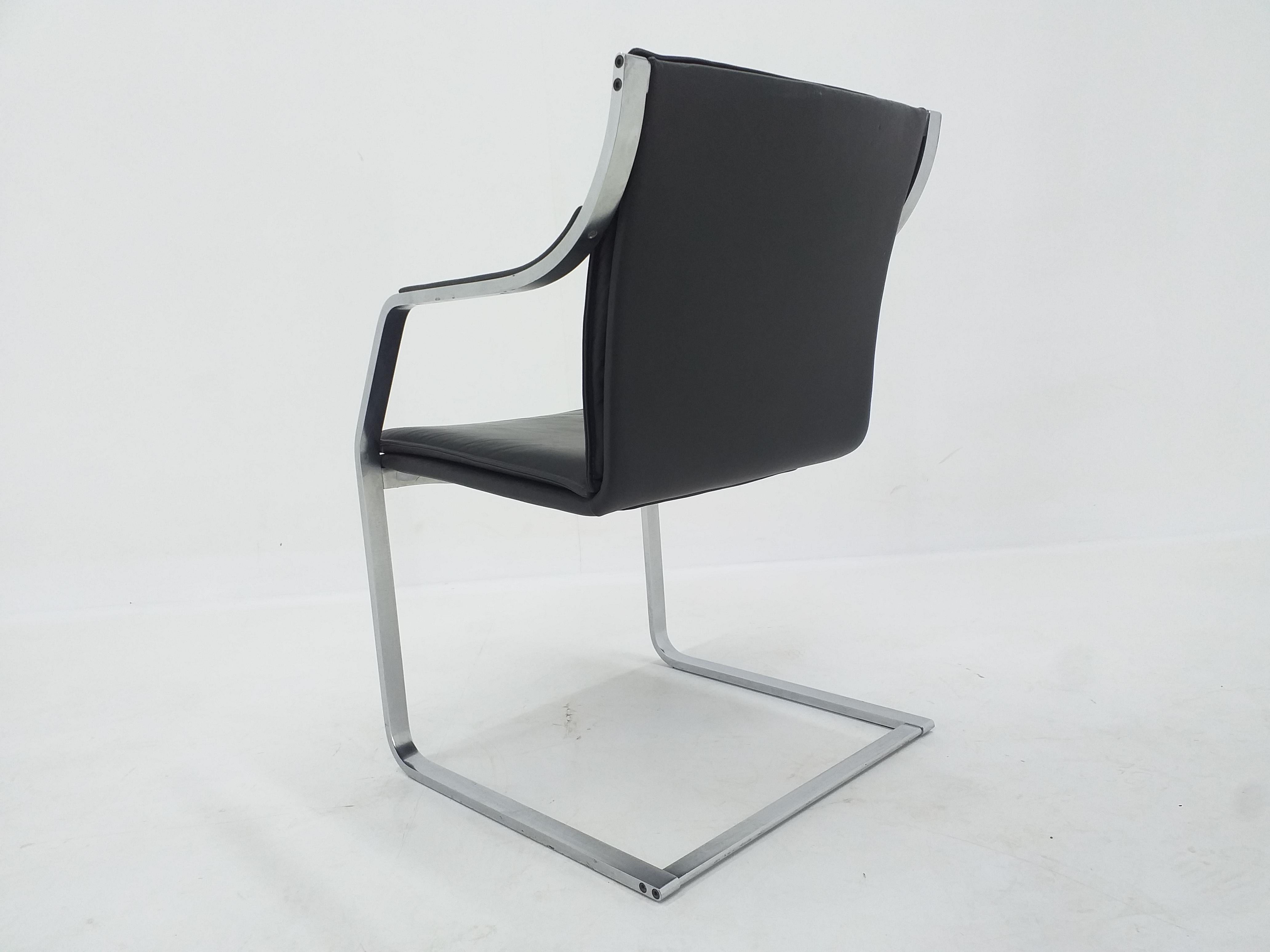 Mid Century Walter Knoll Leather Art Collection Chair by Rudolf B. Glatzel, 1980 3