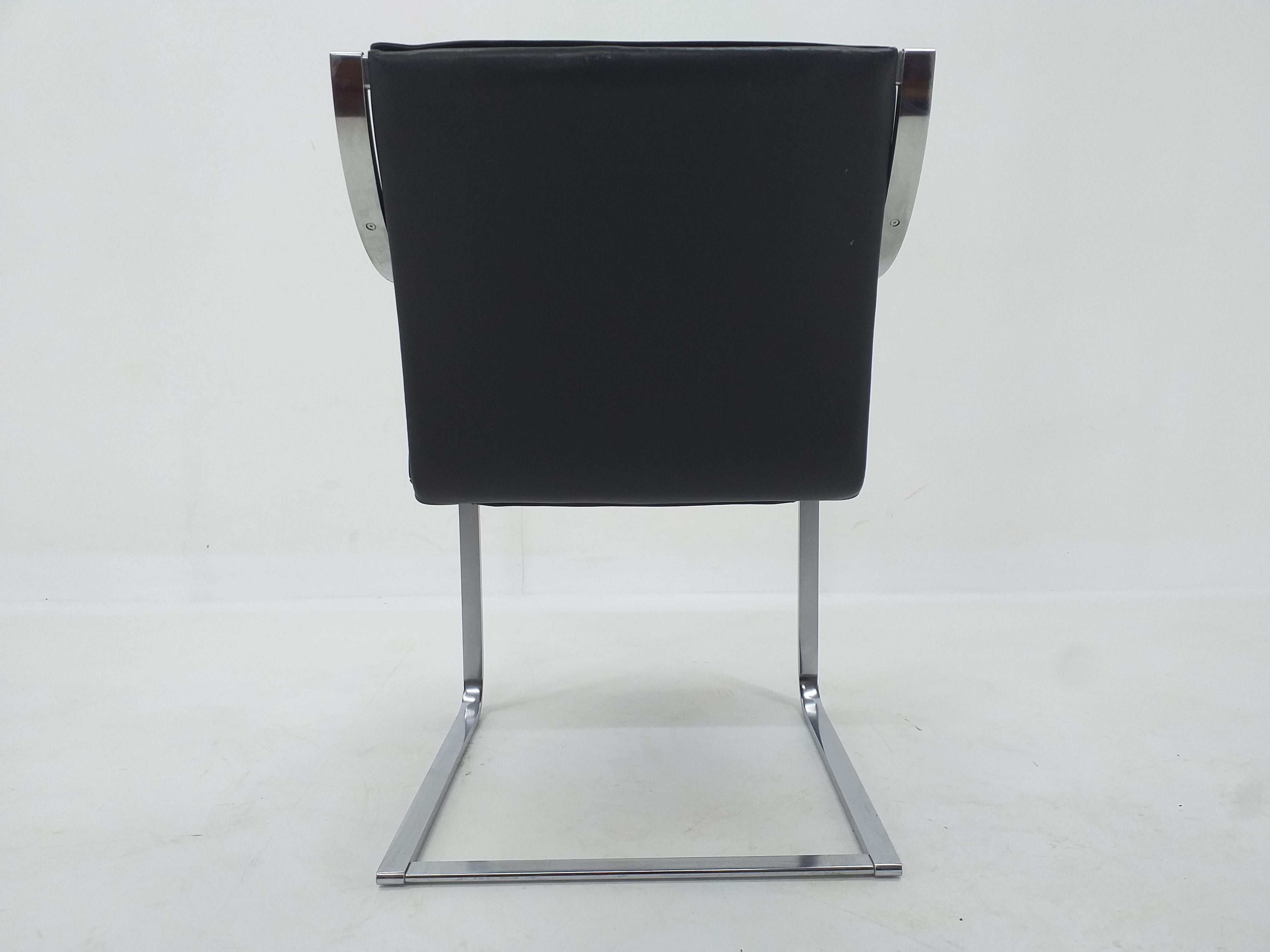 Mid Century Walter Knoll Leather Art Collection Chair by Rudolf B. Glatzel, 1980 5