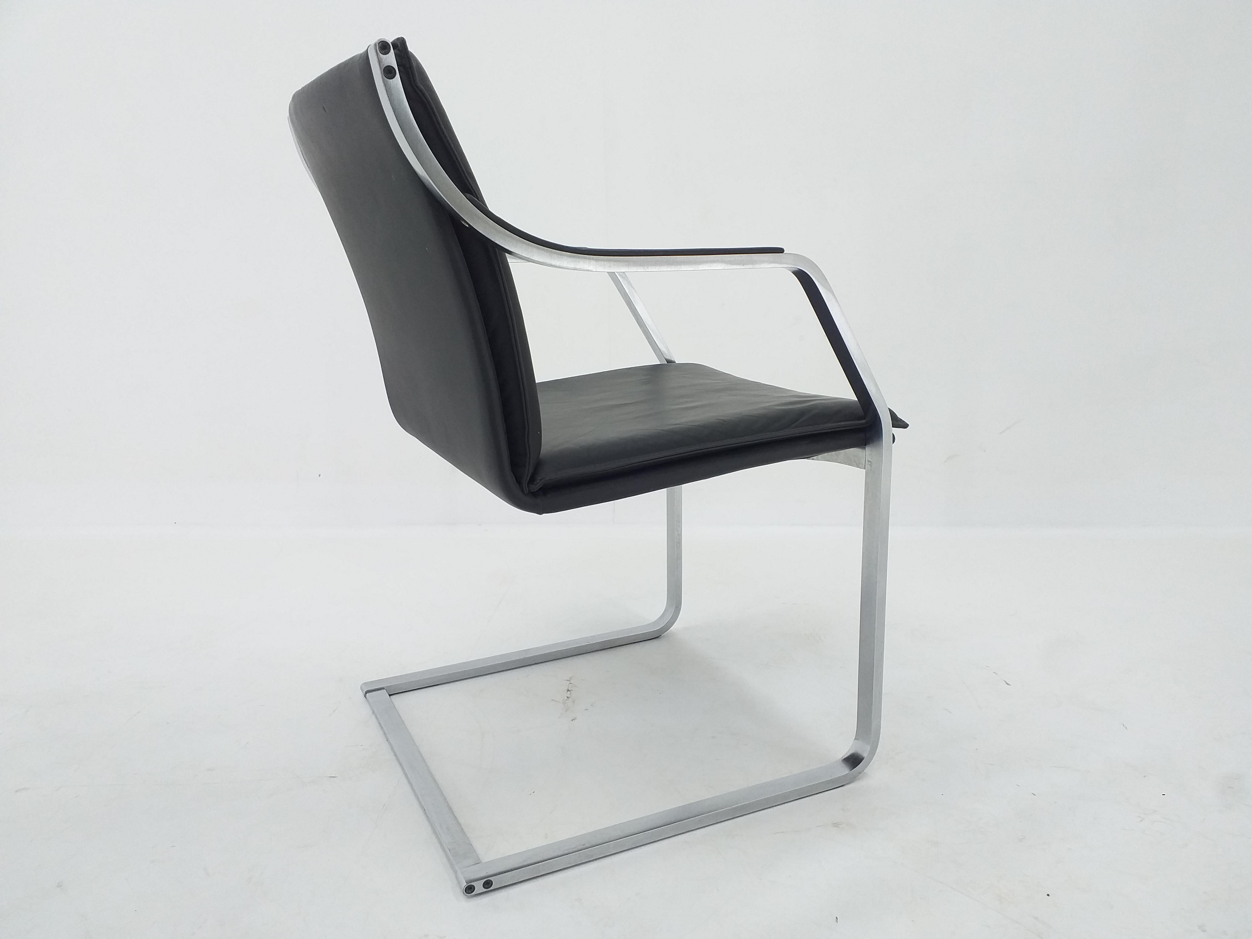 Mid Century Walter Knoll Leather Art Collection Chair by Rudolf B. Glatzel, 1980 6