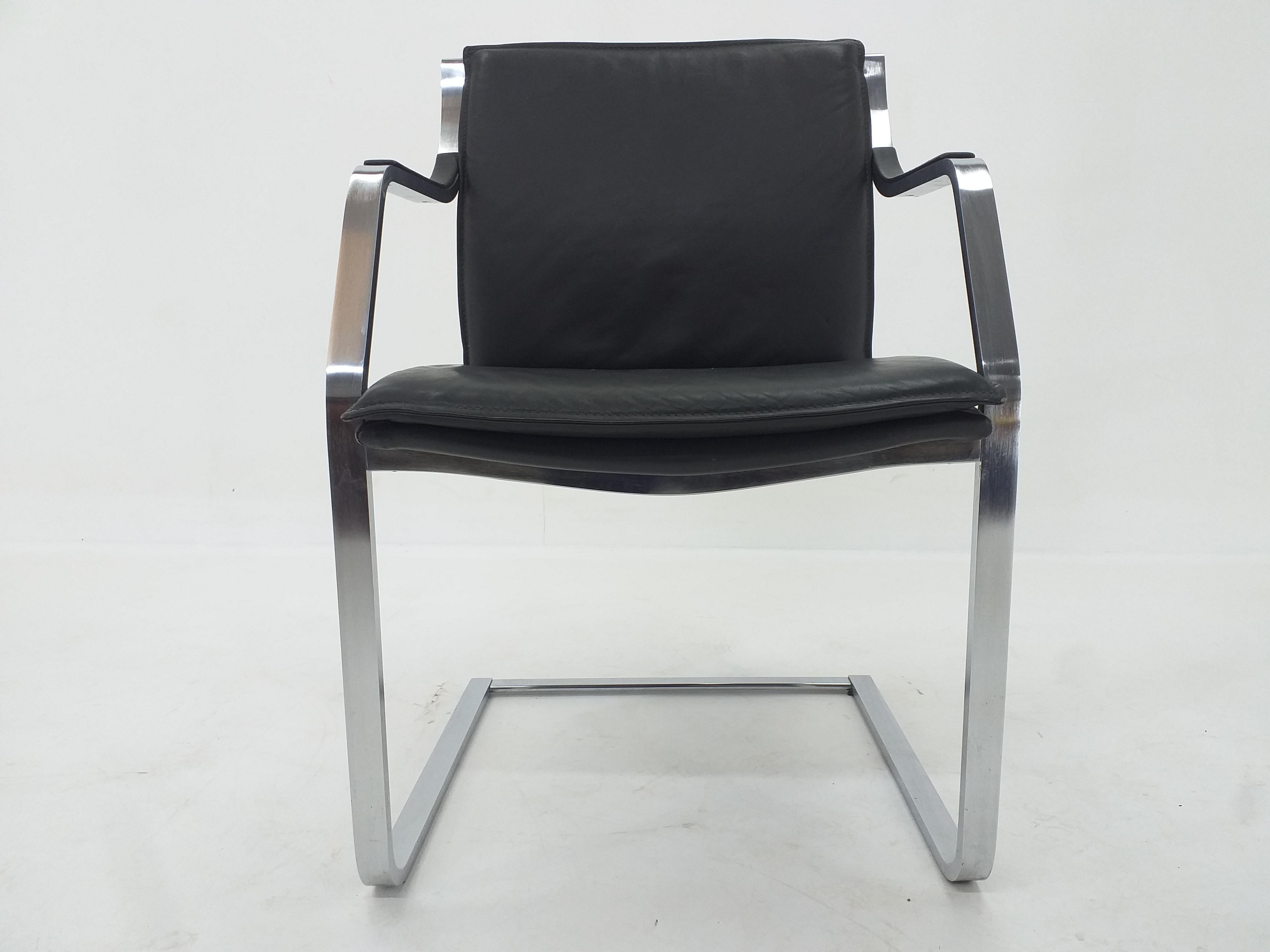 Mid Century Walter Knoll Leather Art Collection Chair by Rudolf B. Glatzel, 1980 1