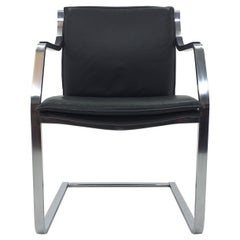 Mid Century Walter Knoll Leather Art Collection Chair by Rudolf B. Glatzel, 1980