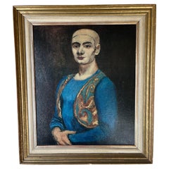 Mitte des Jahrhunderts Walter Kuhn Der blaue Clown Druck auf Karton