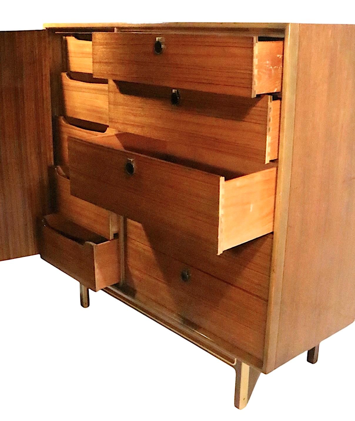 Mid-Century Modern Mid Century Wardrobe Armoire Chest Dresser c 1950/60's For Sale