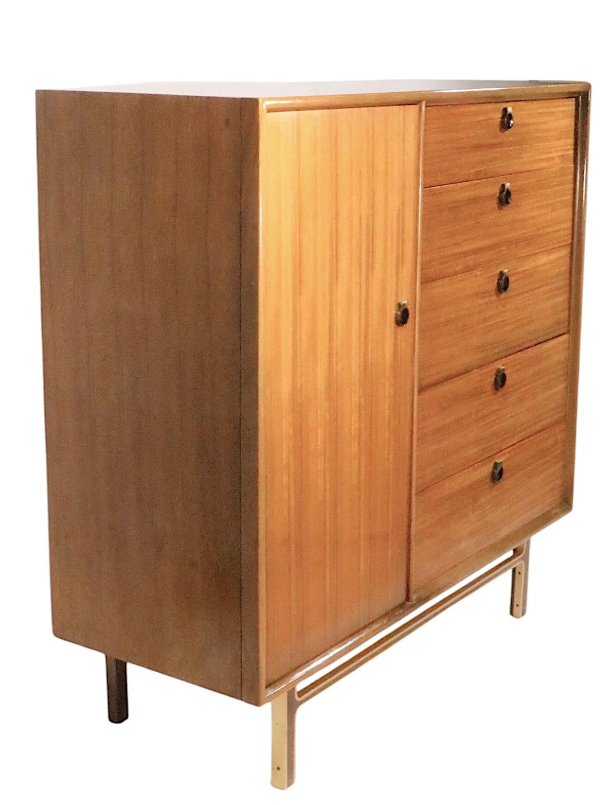 Mid Century Wardrobe Armoire Chest Dresser c 1950/60's For Sale 1