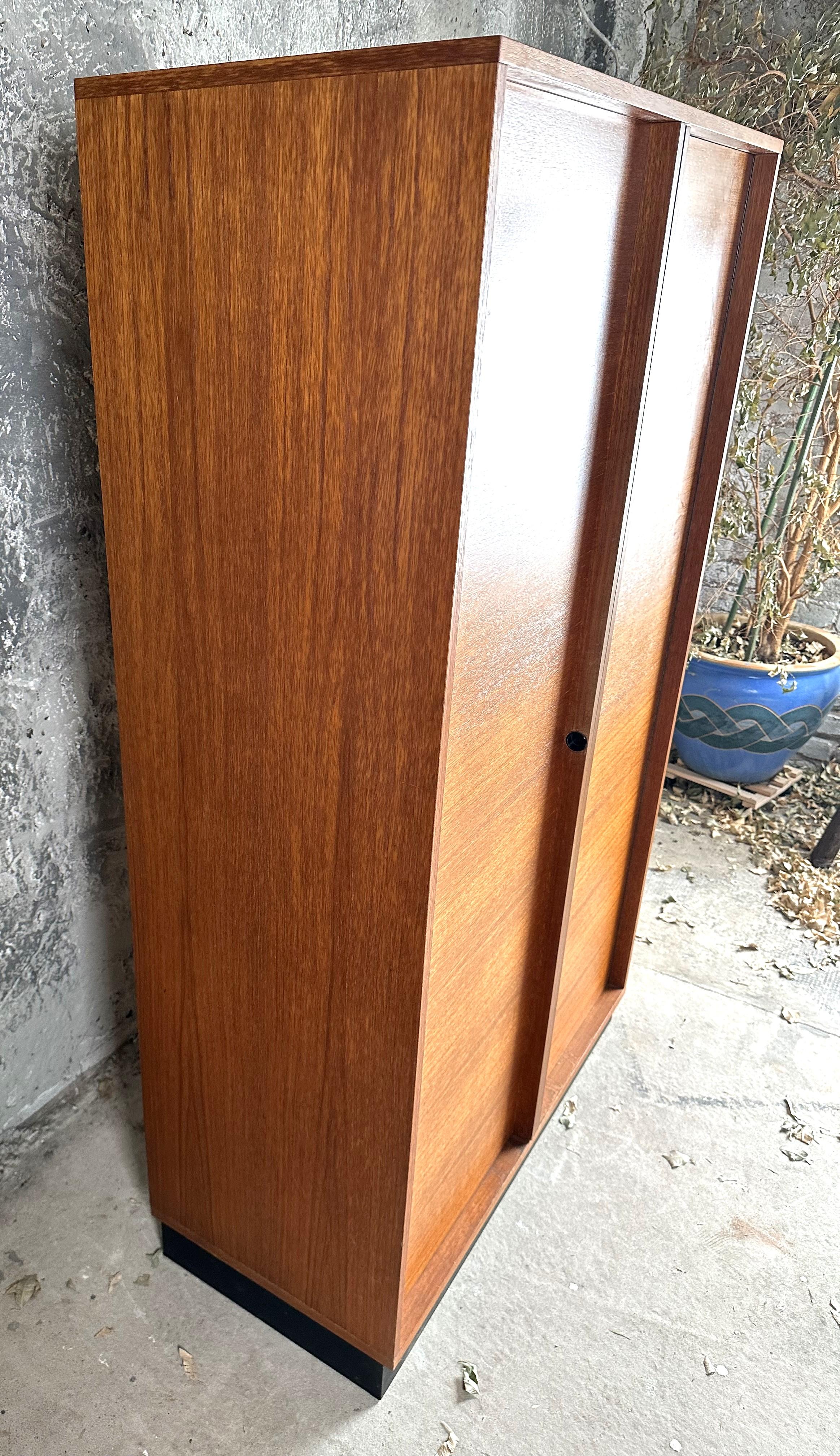 Mid-Century Wardrobe Highboy Dresser Danish Teak, G. Renkel for Rego For Sale 2