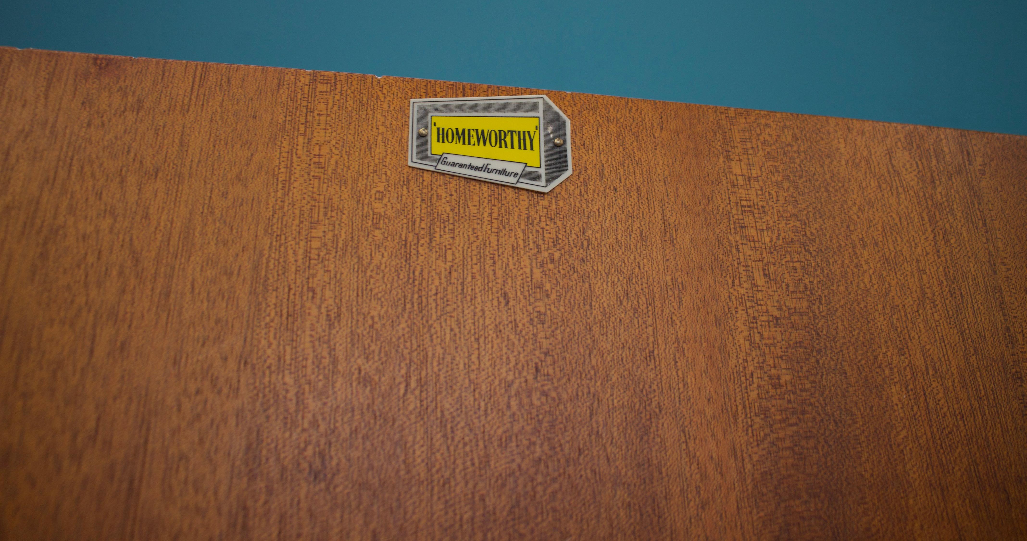 Mid Century Wardrobe in Teak and Veneer from Homeworthy, 1960s 3