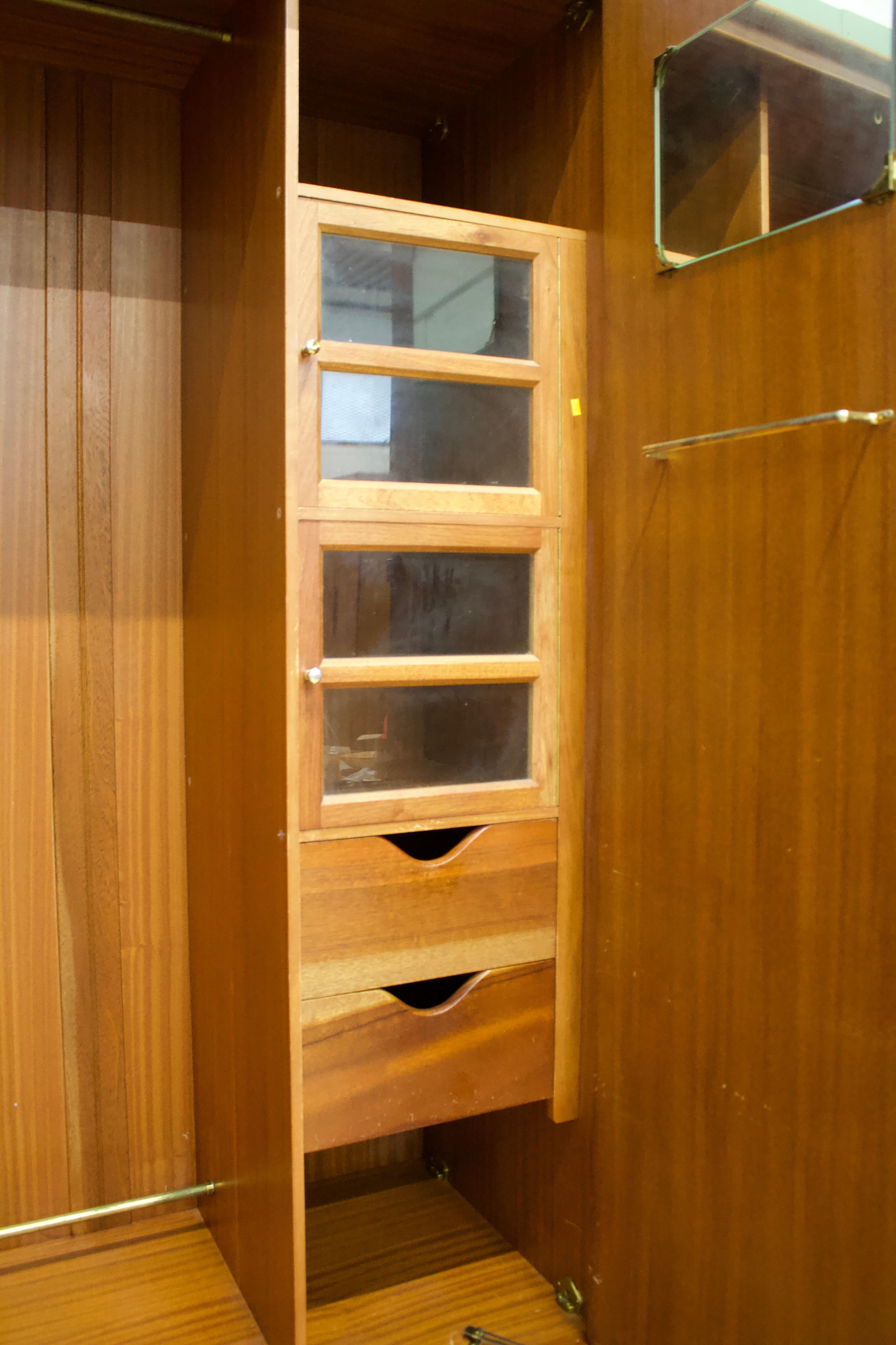 Veneer Mid Century Wardrobe in Walnut from Butilux, 1960s