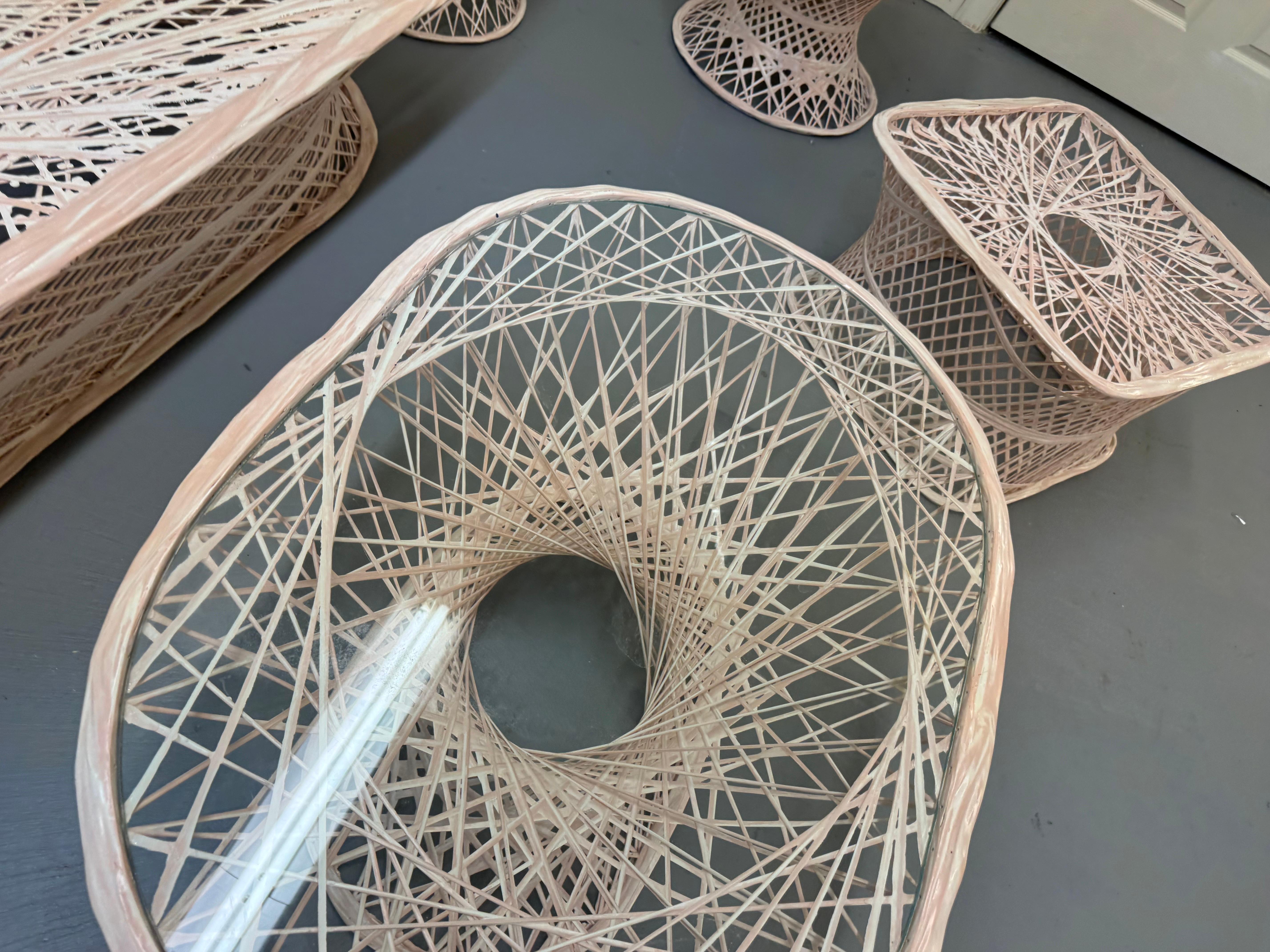Canapé 7 pièces en fibre de verre, style Warren Platner, milieu du siècle en vente 9