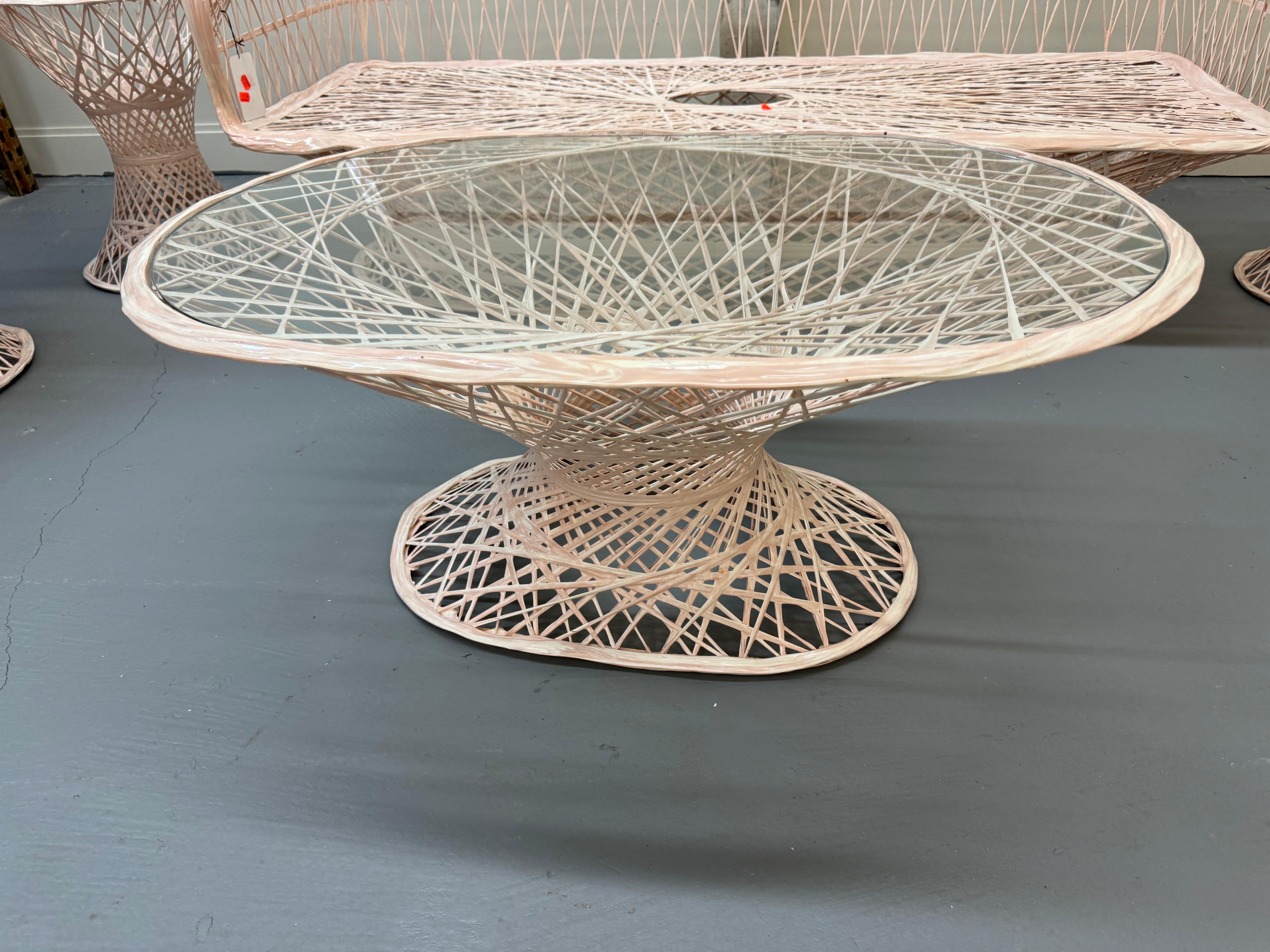 20ième siècle Canapé 7 pièces en fibre de verre, style Warren Platner, milieu du siècle en vente