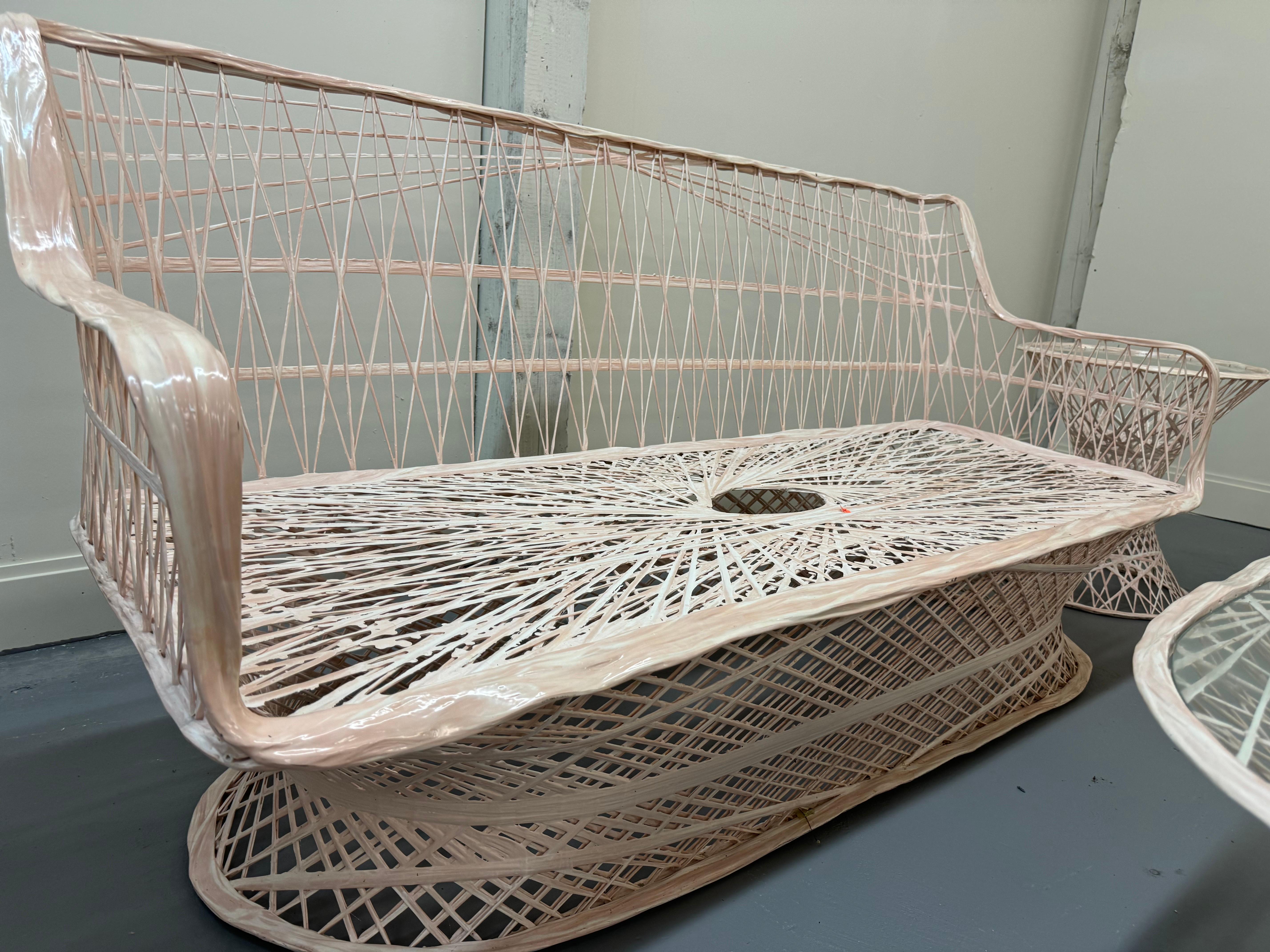 Canapé 7 pièces en fibre de verre, style Warren Platner, milieu du siècle en vente 2