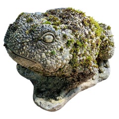 Vintage Mid-Century Warty Mossy Garden Toad