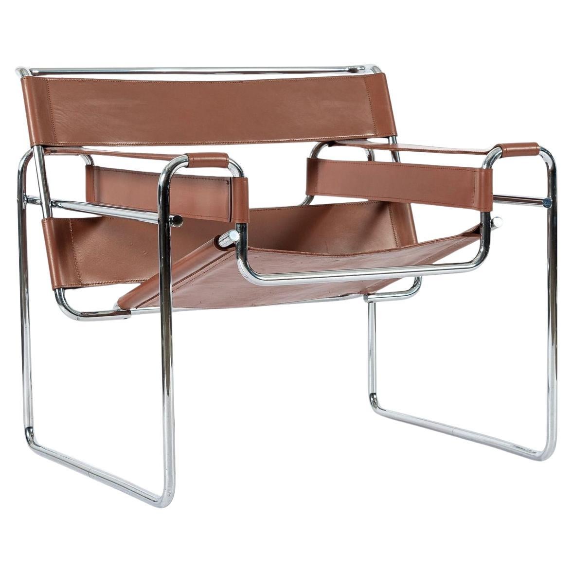 Mid Century Wassily Brown Lounge Chair von Marcel Breuer für Gavina