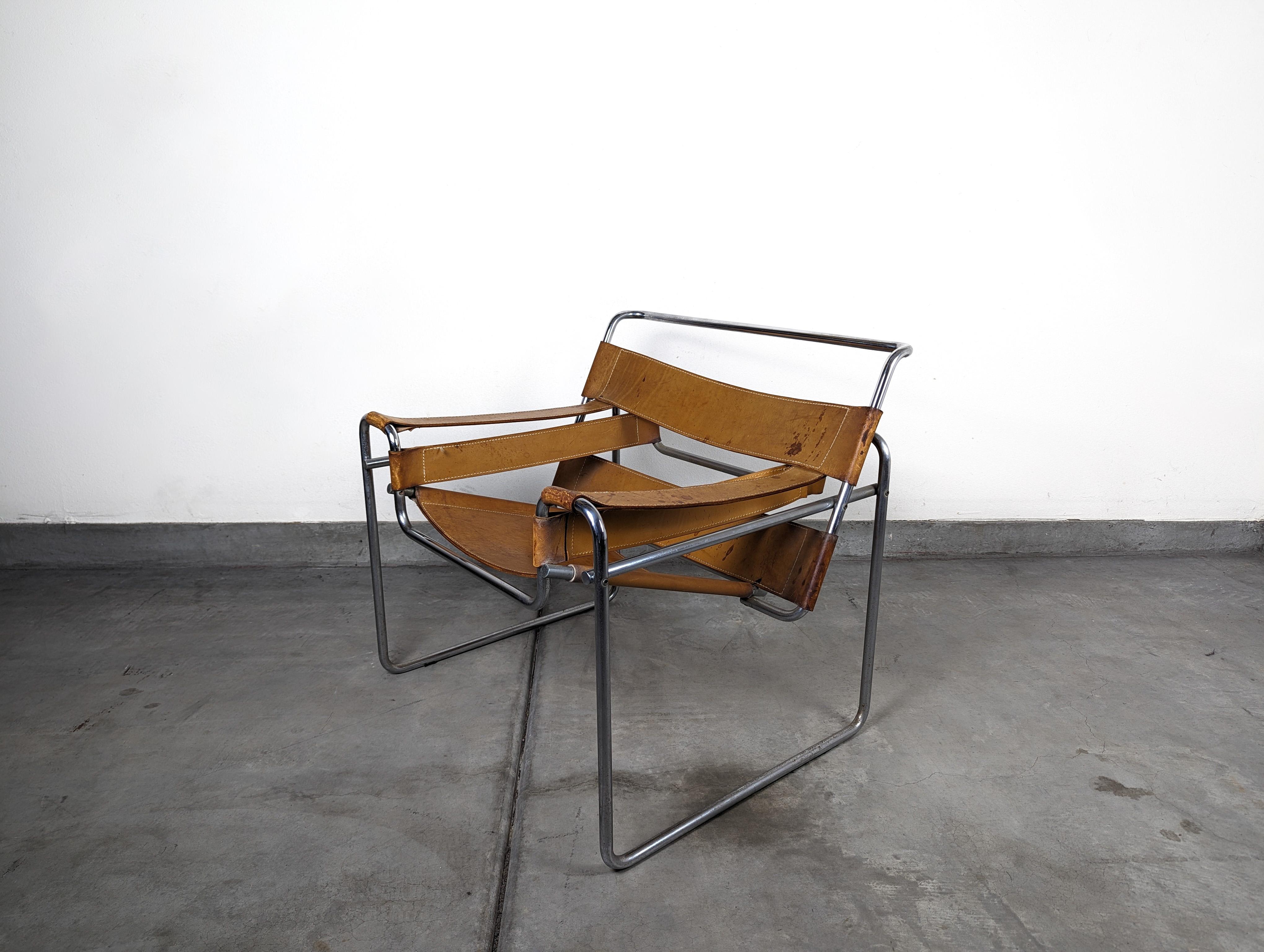 Wassily-Stuhl von Marcel Breuer aus der Mitte des Jahrhunderts  (Italienisch) im Angebot