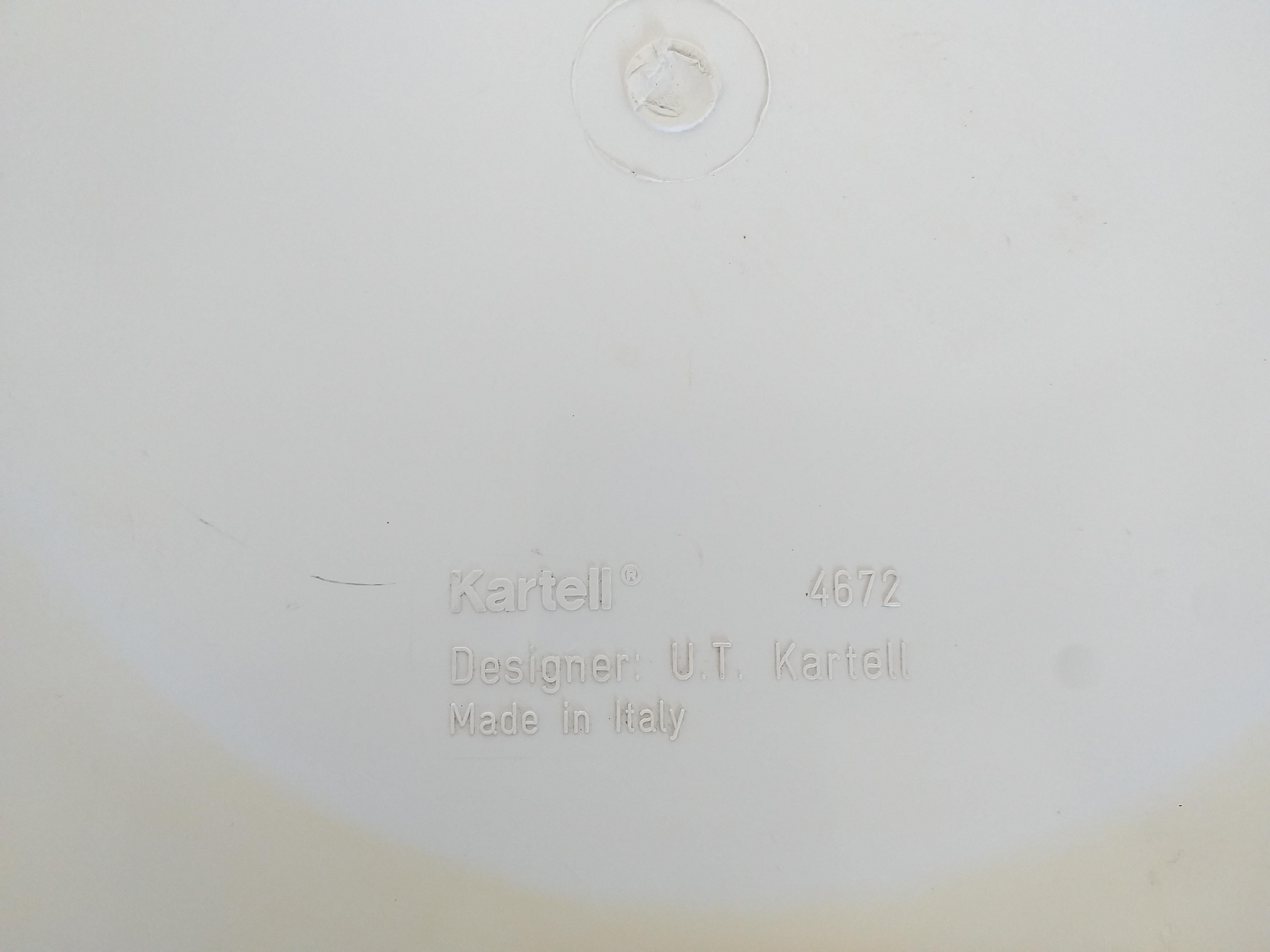 Mid Century Wastepaper Basket Kartell Quadrato 4672, Italy, 1970s For Sale 2