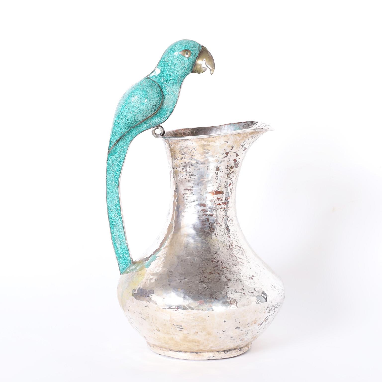 Mid-Century Modern Mid-Century Water Pitcher with Parrot Handle