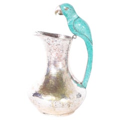Mid-Century Water Pitcher with Parrot Handle