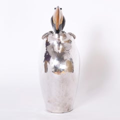 Mid Century Water Pitcher with Toucan Bird