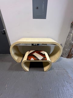 Mid Century Waterfall Vanity/Desk and Stool Springer Style